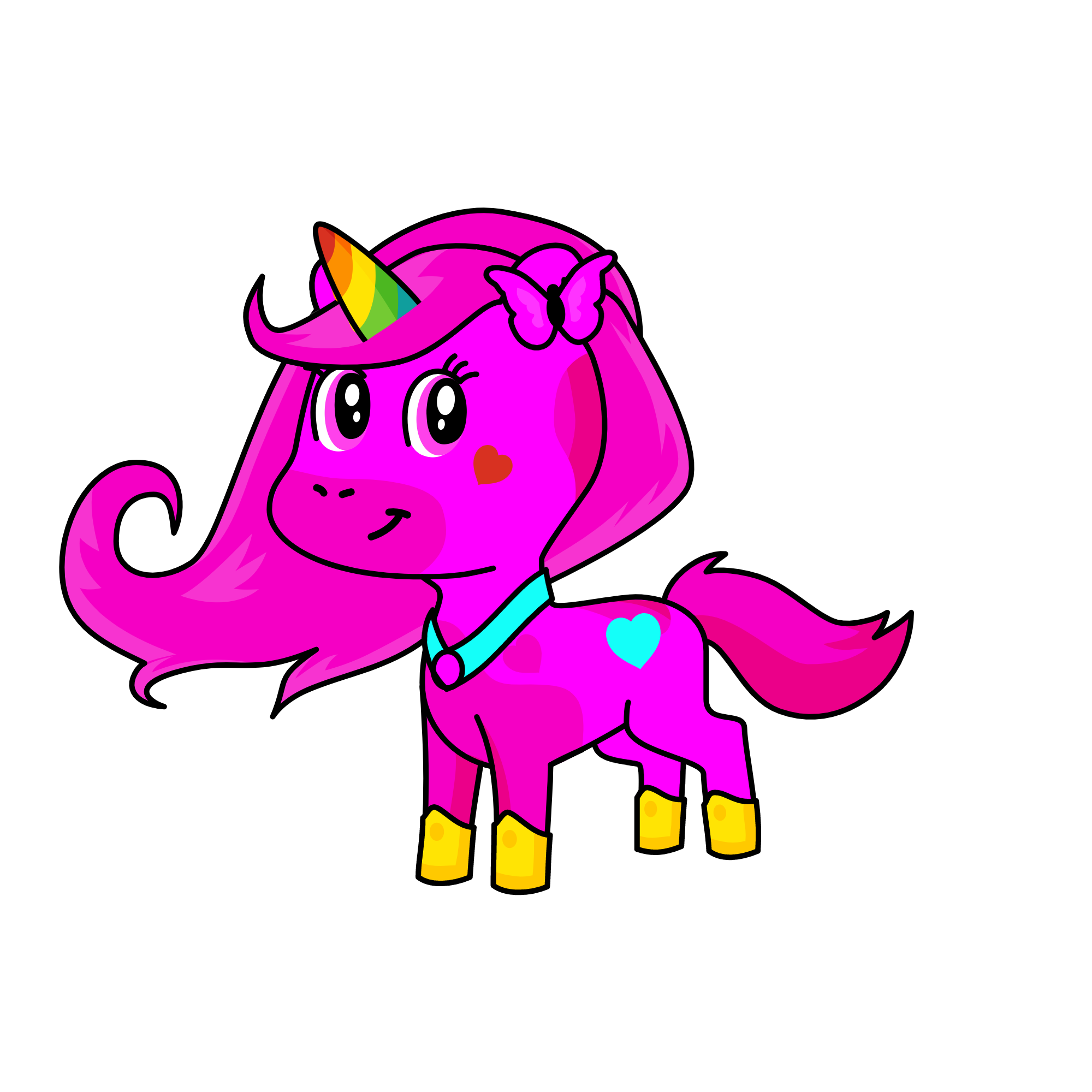 pinkly, the unicorn