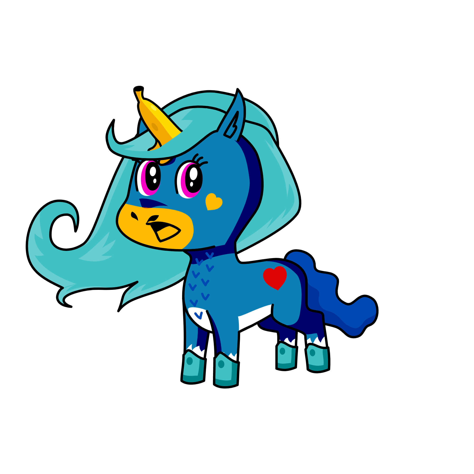 d, the unicorn