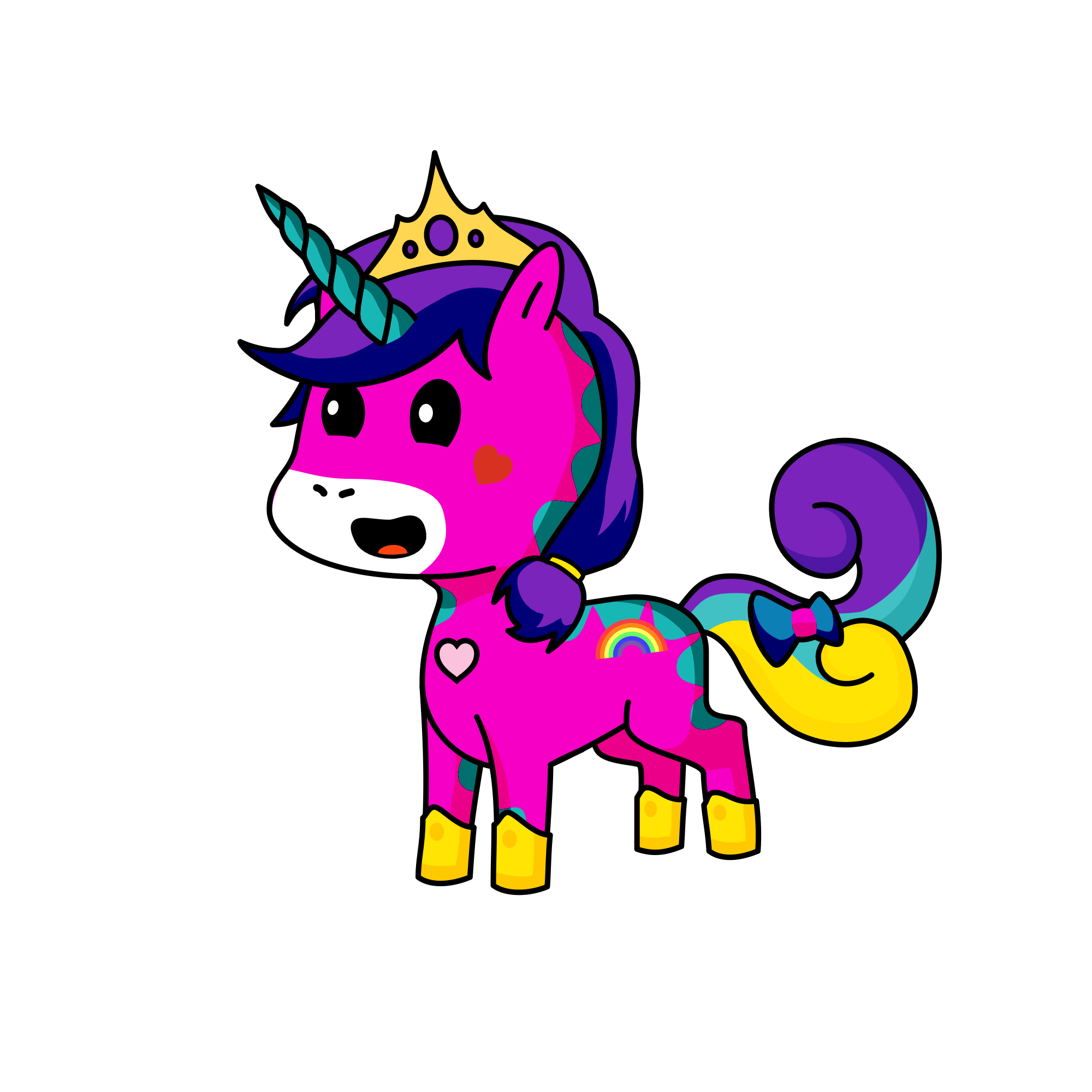 Rainbow, the unicorn