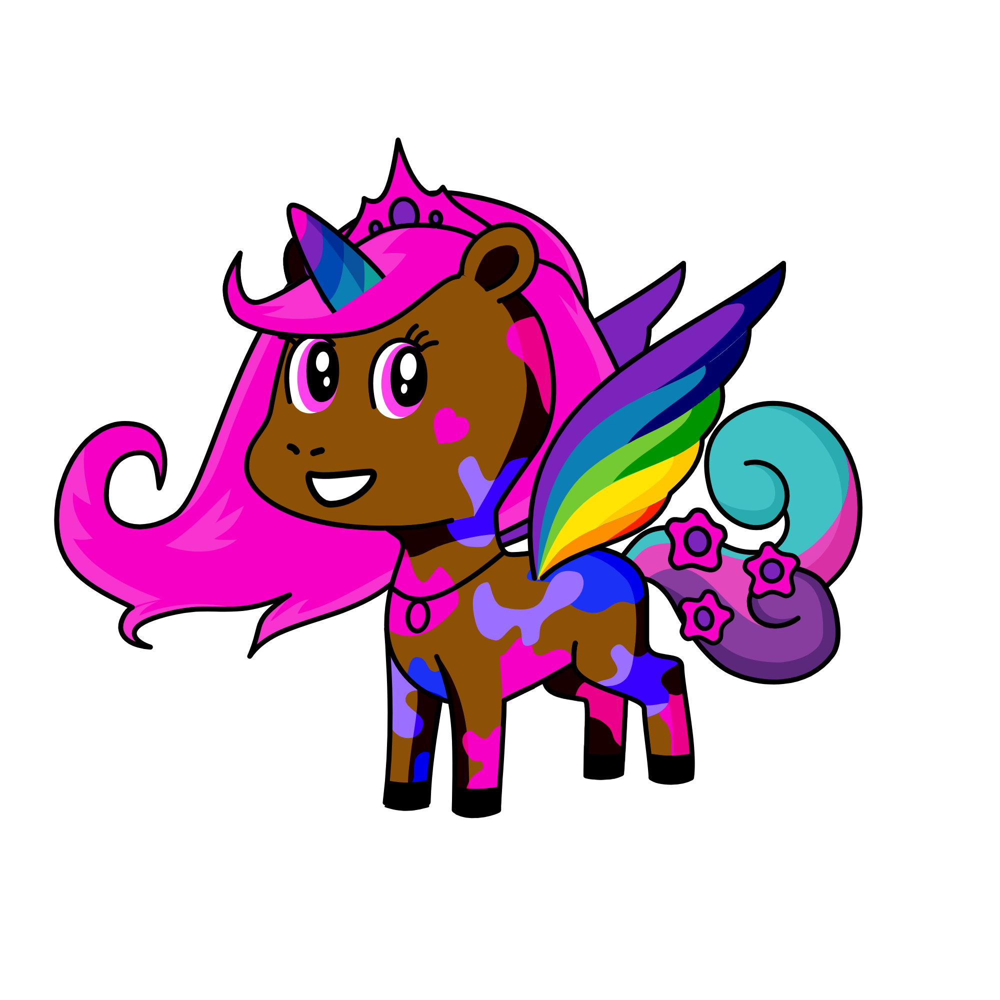 how did i get my wings u may ask well go to the about tab and go all the way down and there will be , the unicorn