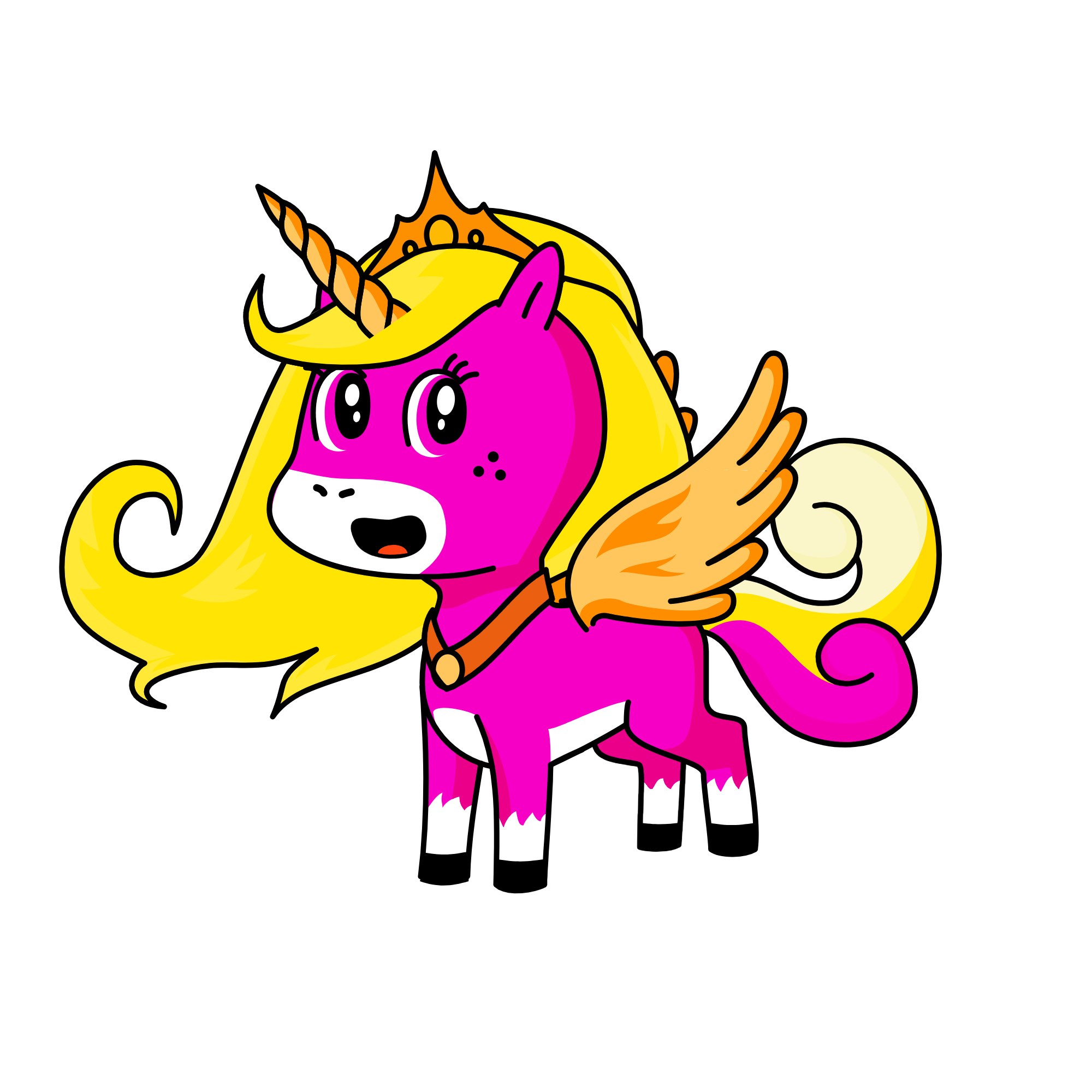 Sunset, the unicorn