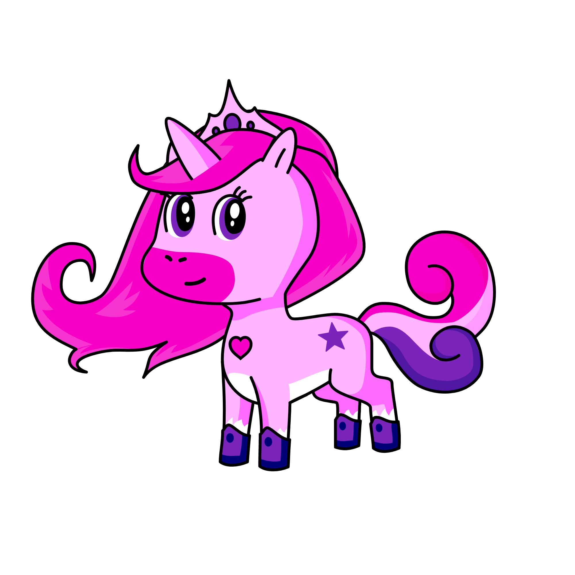 Princess pink, the unicorn
