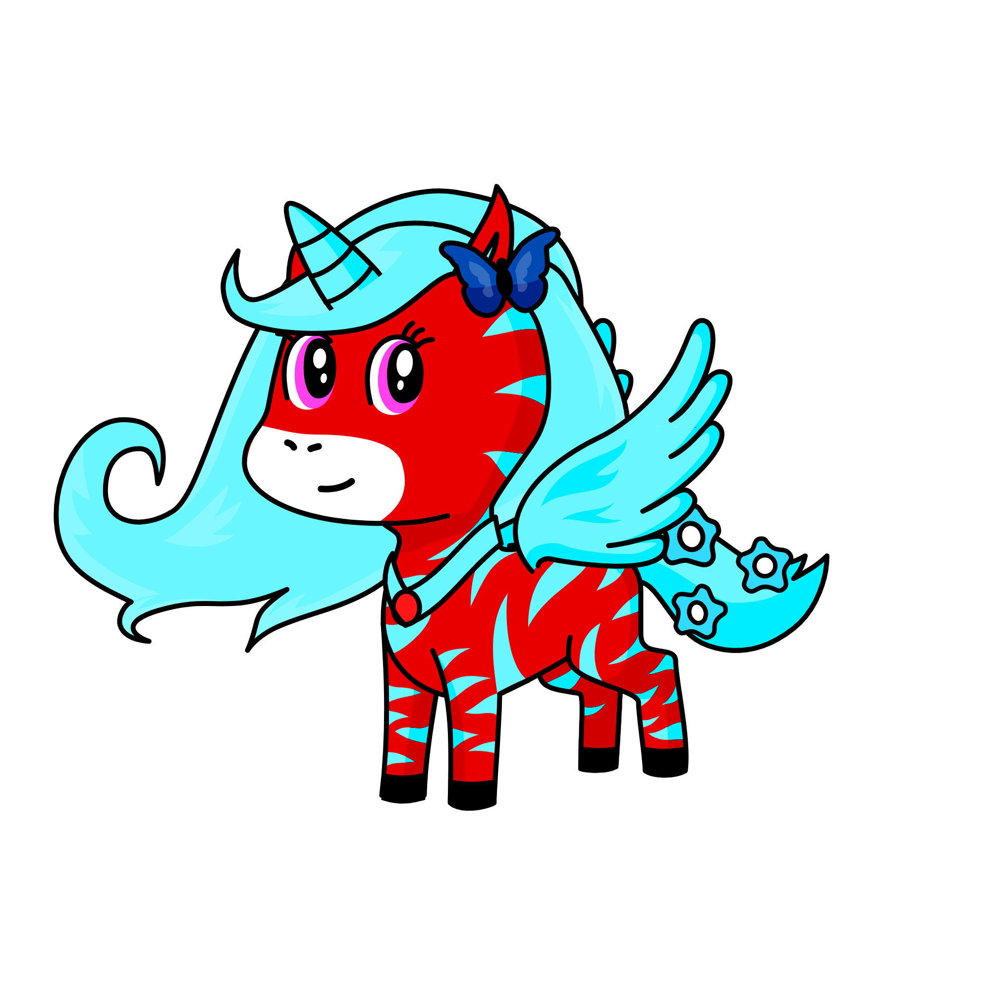 🦋🦄, the unicorn