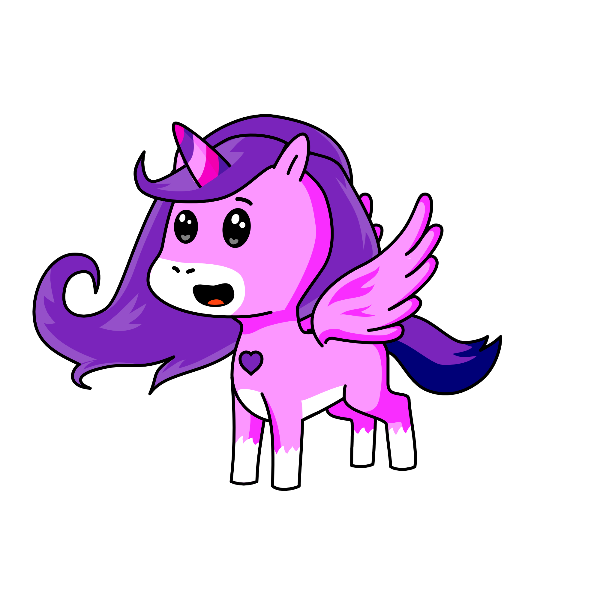 I got wing by going to about button it is up and go way down after you press the button and press th, the unicorn