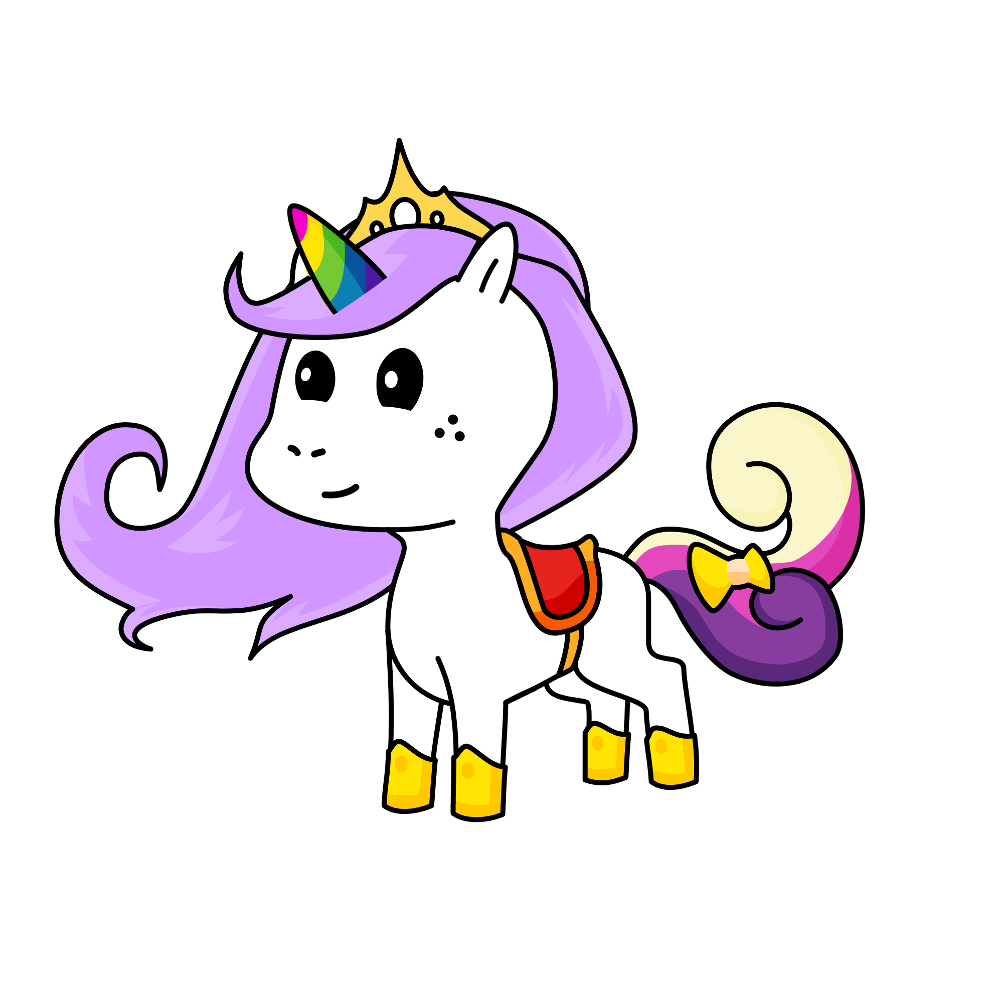 Rainbow, the unicorn
