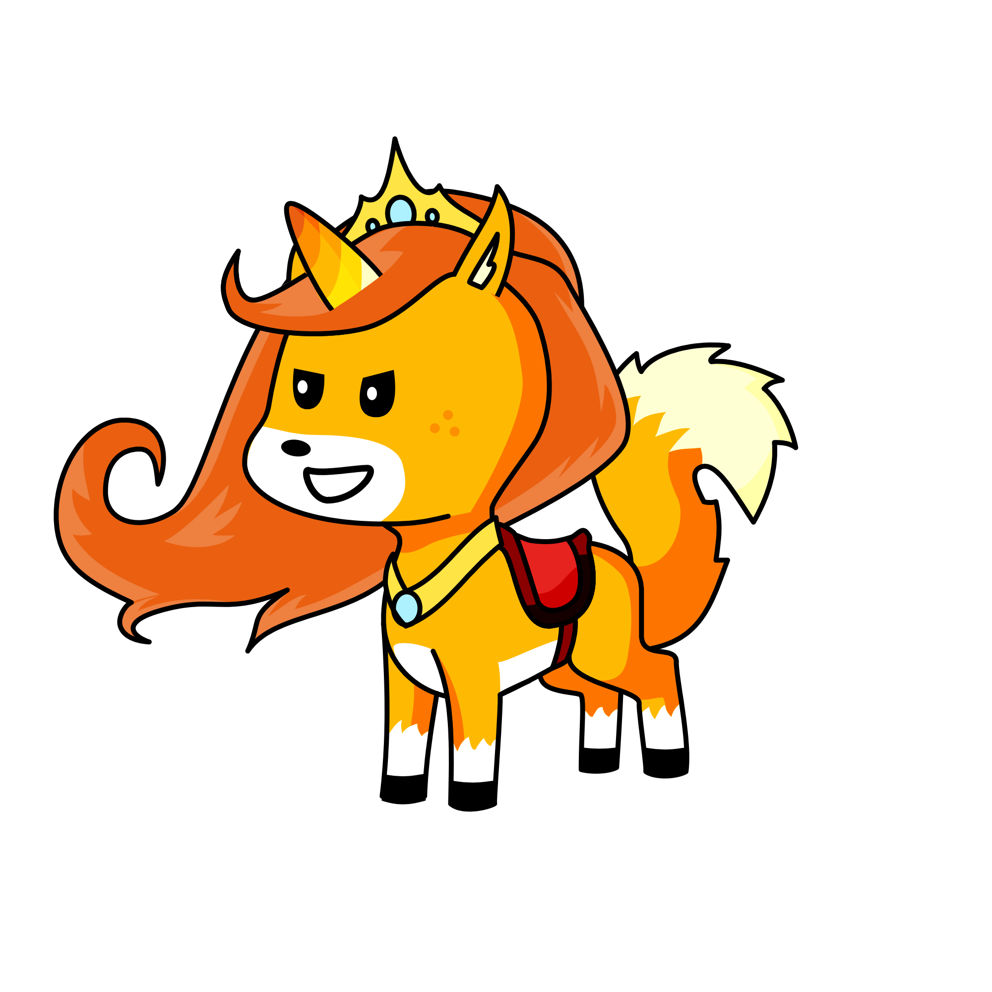 Blitz the fox horse, the unicorn