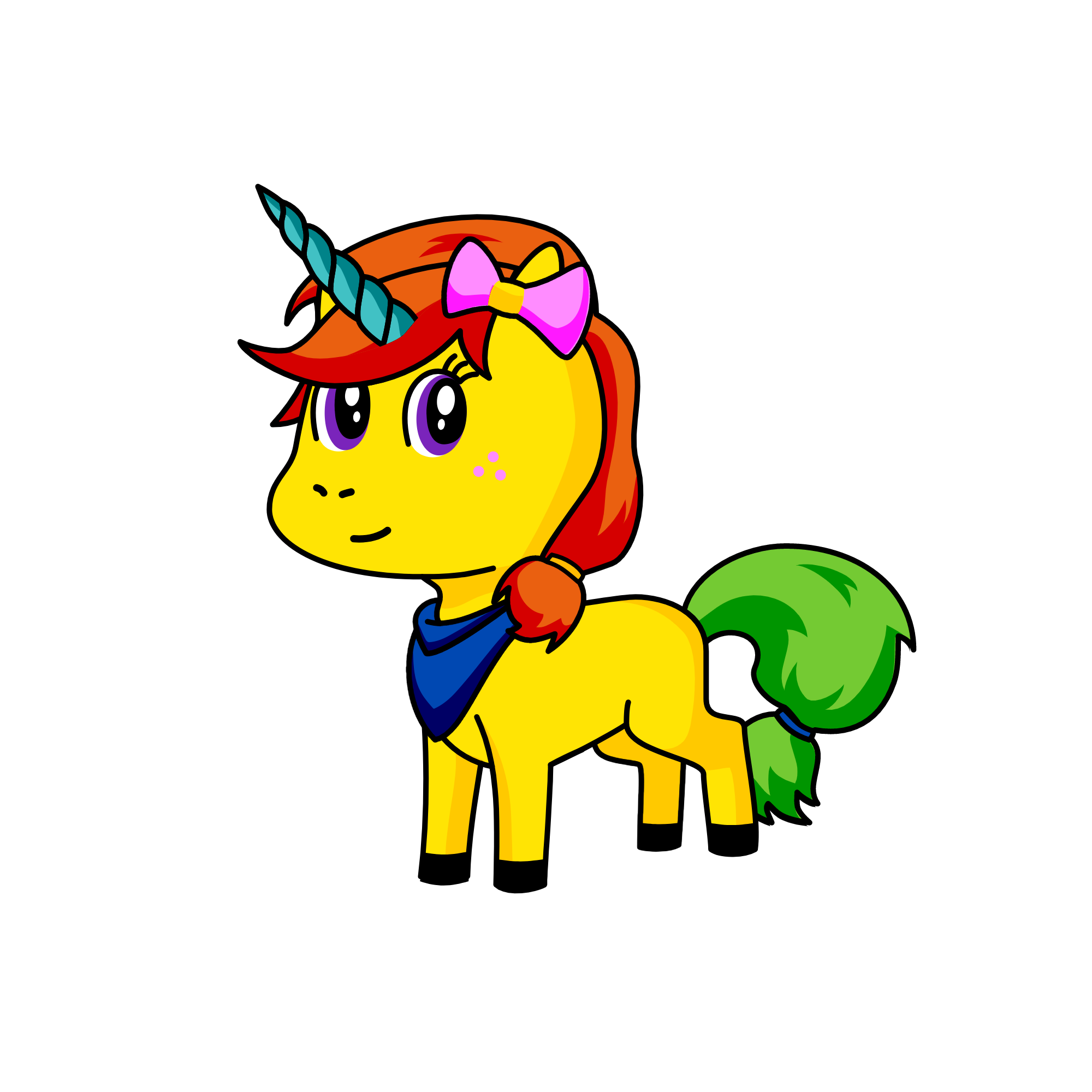 Rainbow, the unicorn