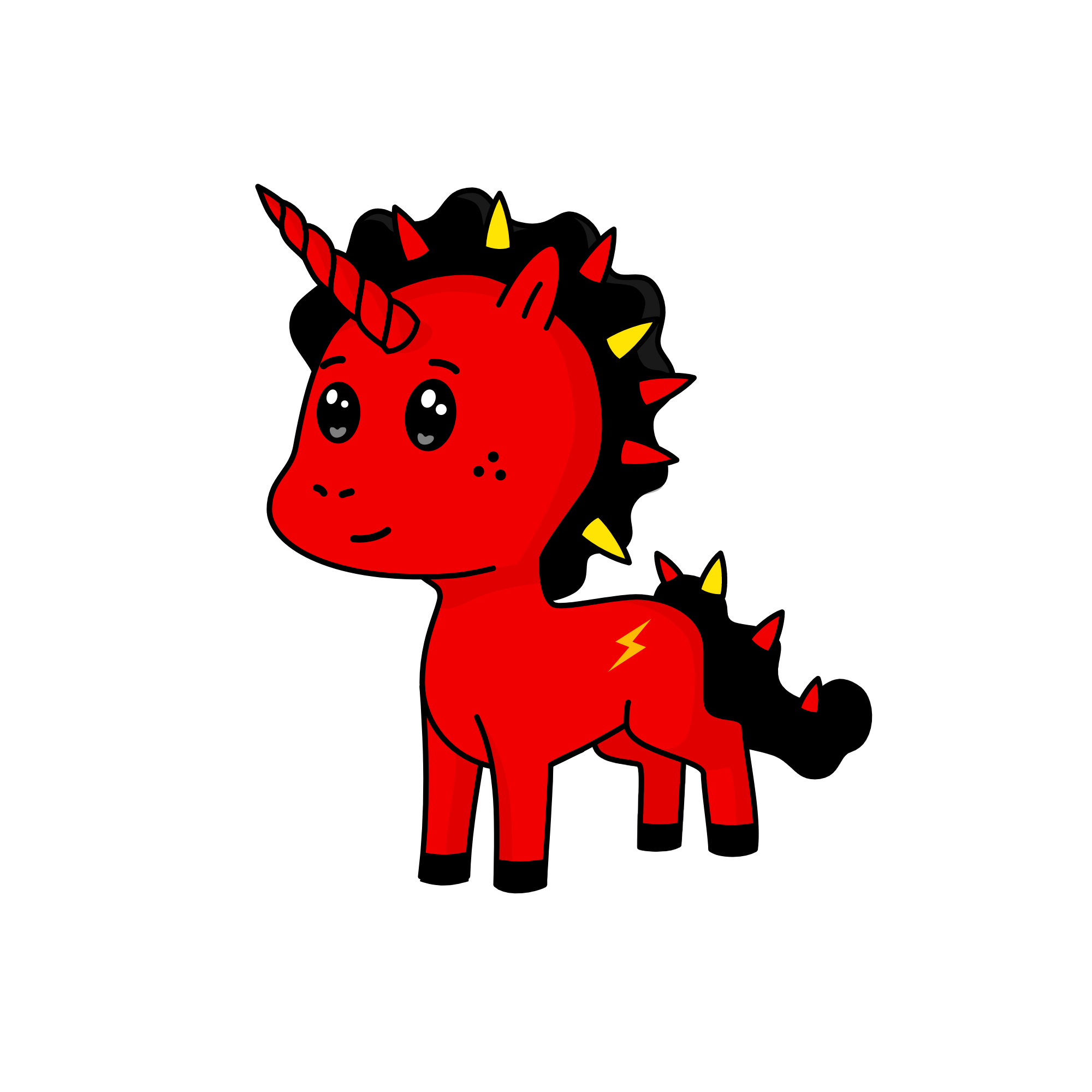Black, the unicorn
