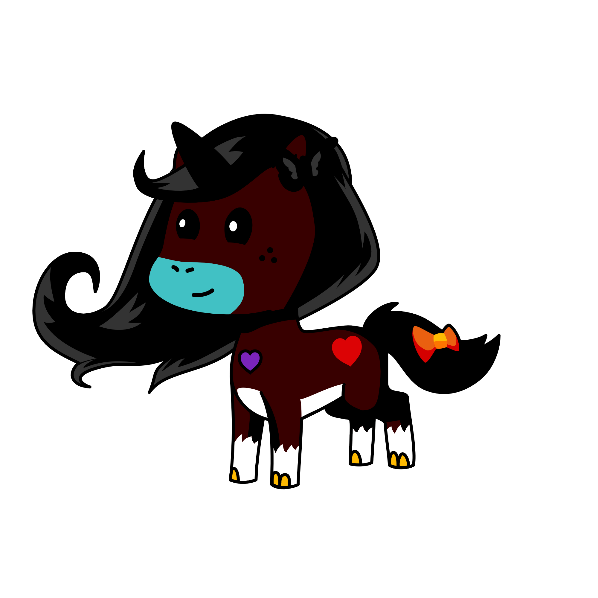 Moon noon, the unicorn