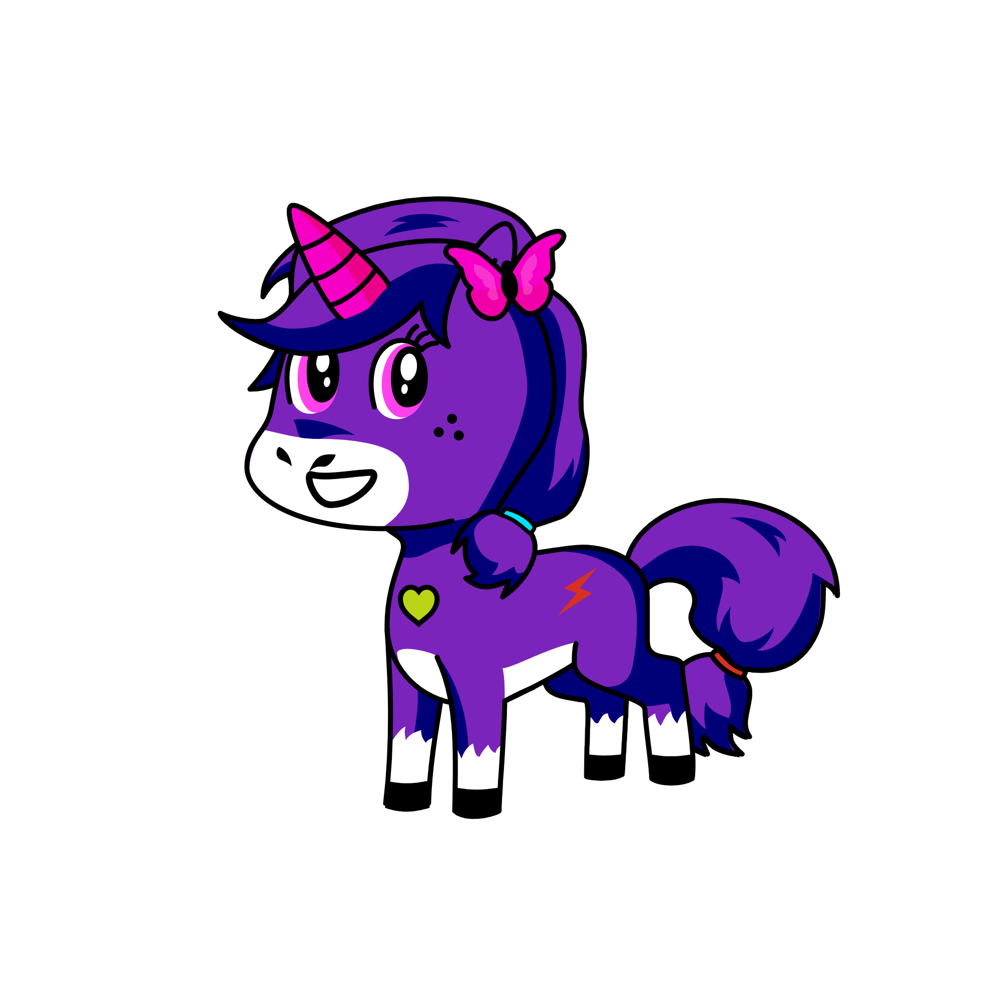 Purple, the unicorn