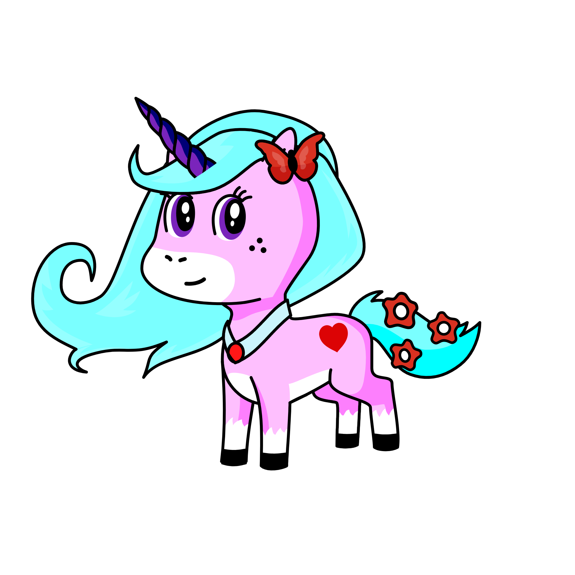 teal, the unicorn