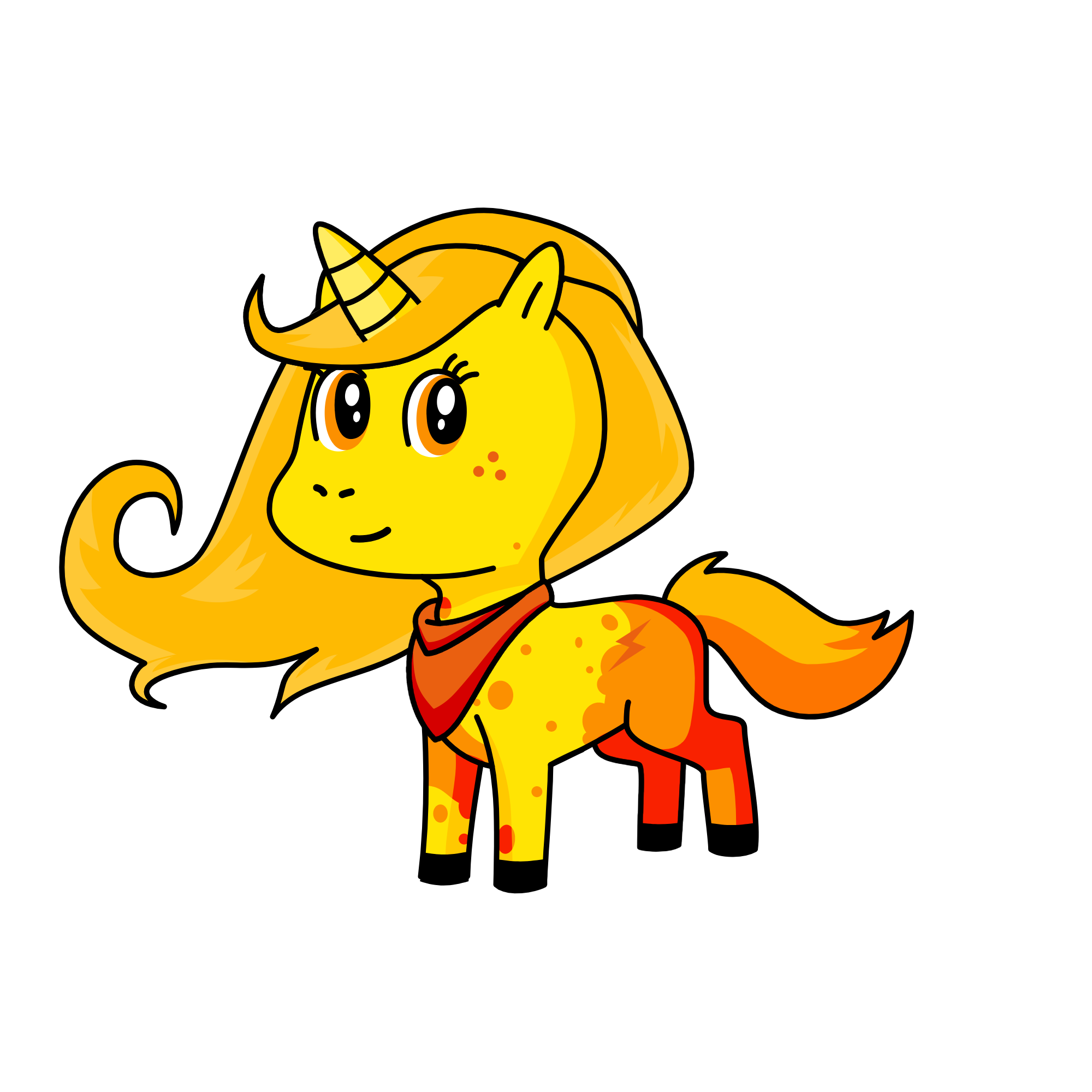 Flame, the unicorn