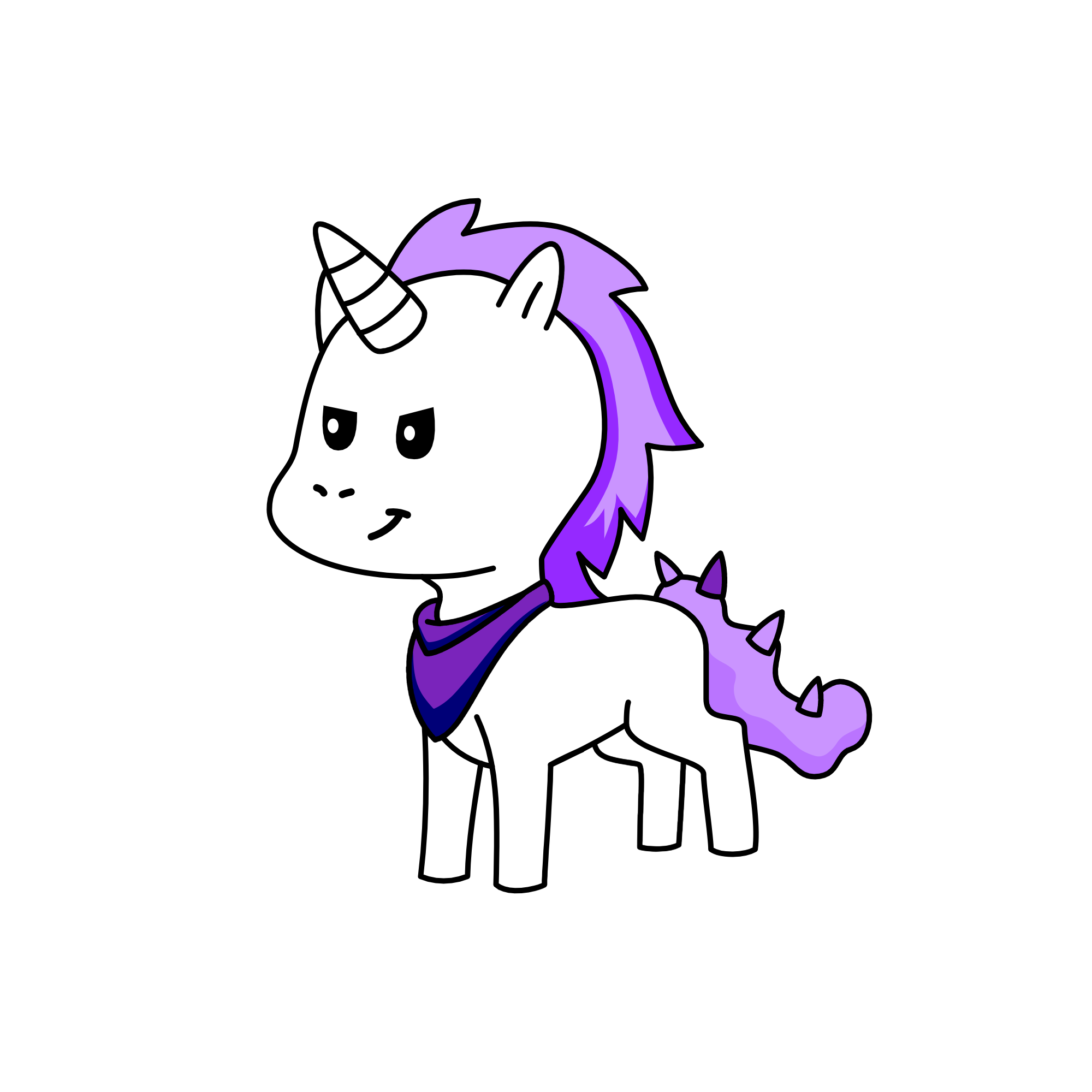 Purple, the unicorn