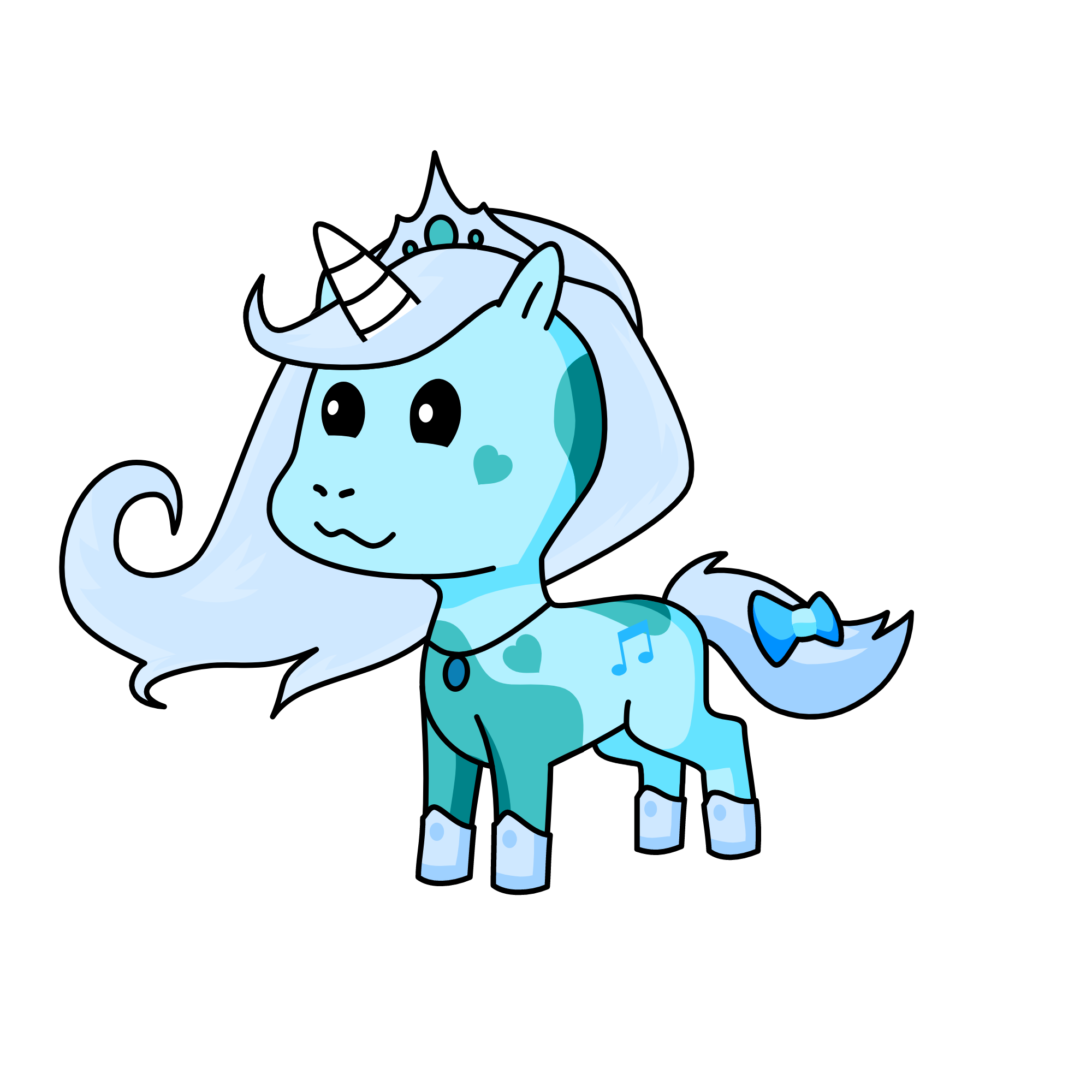 bluey, the unicorn