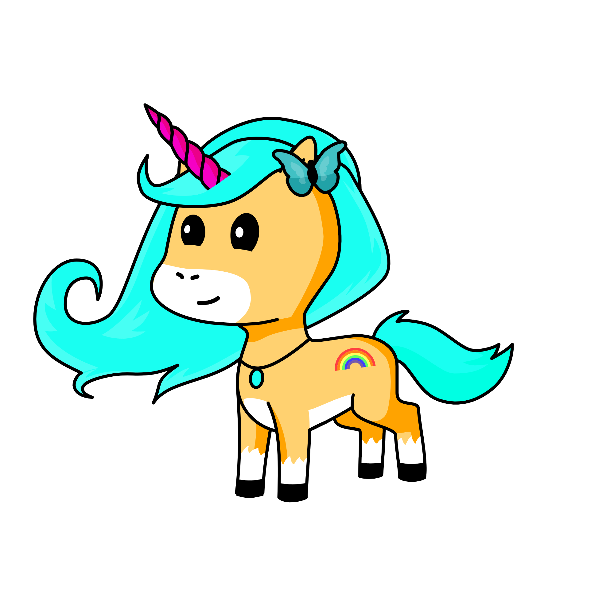 butterfly, the unicorn