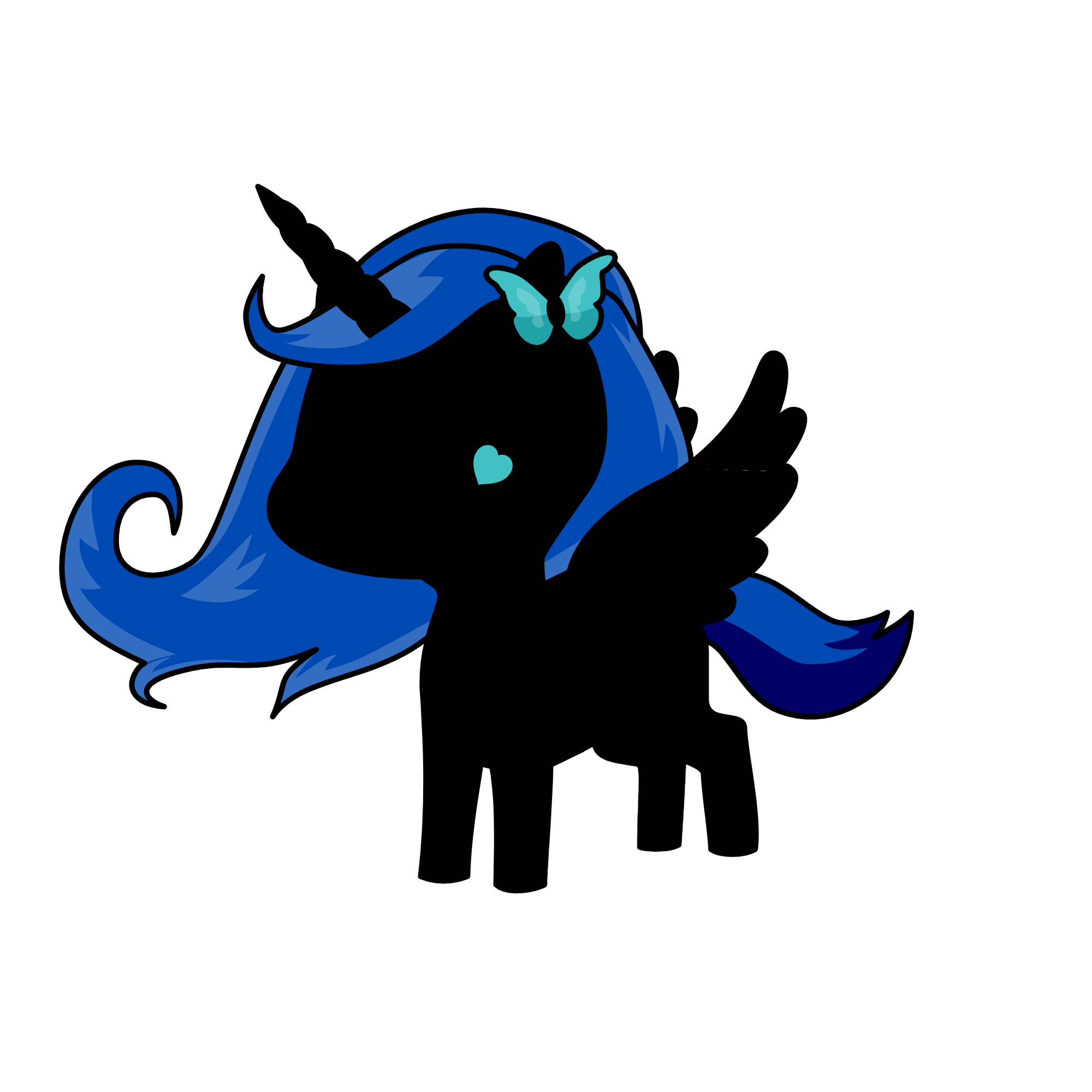Shadow Blue, the unicorn
