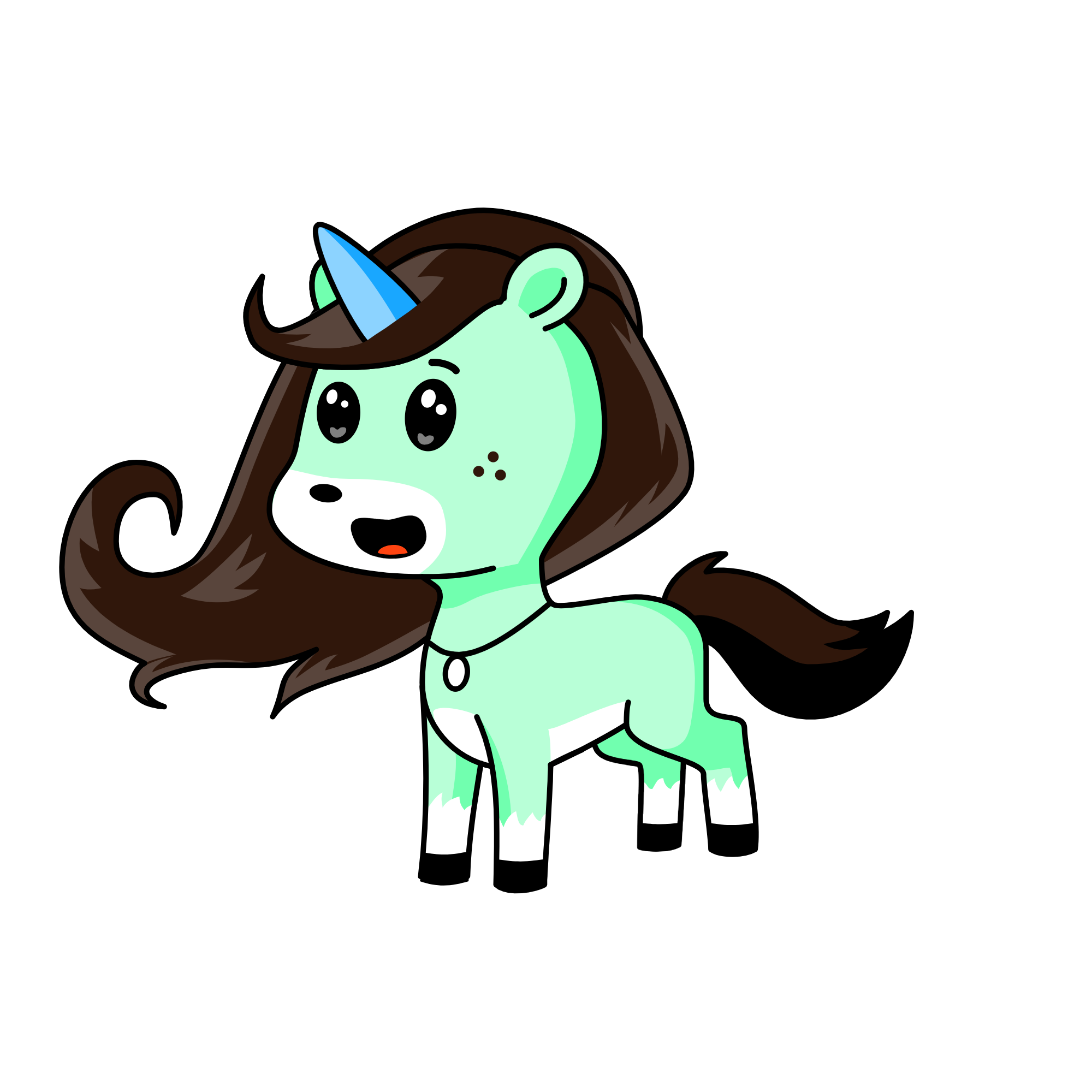 Mint Choco, the unicorn