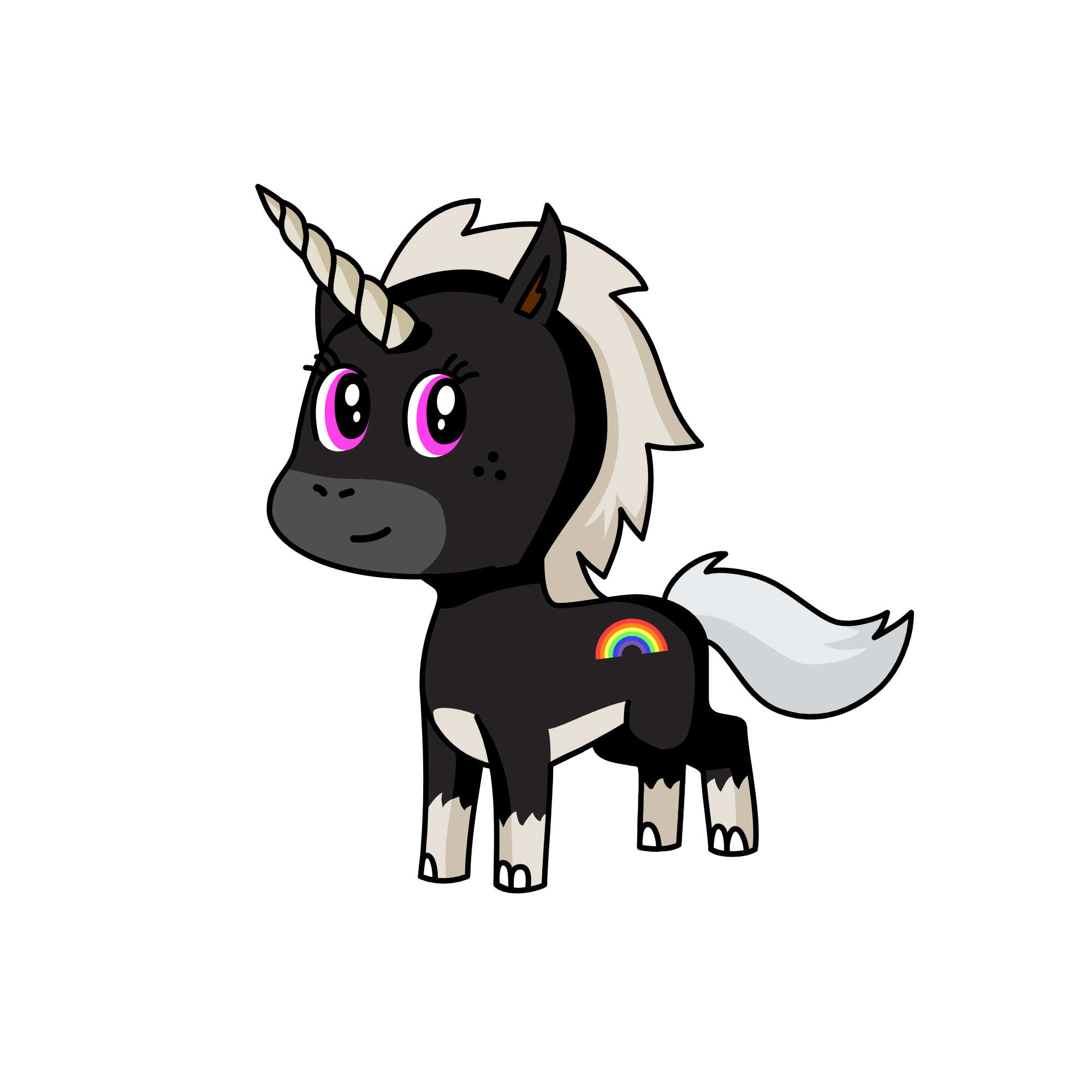 Silver, the unicorn