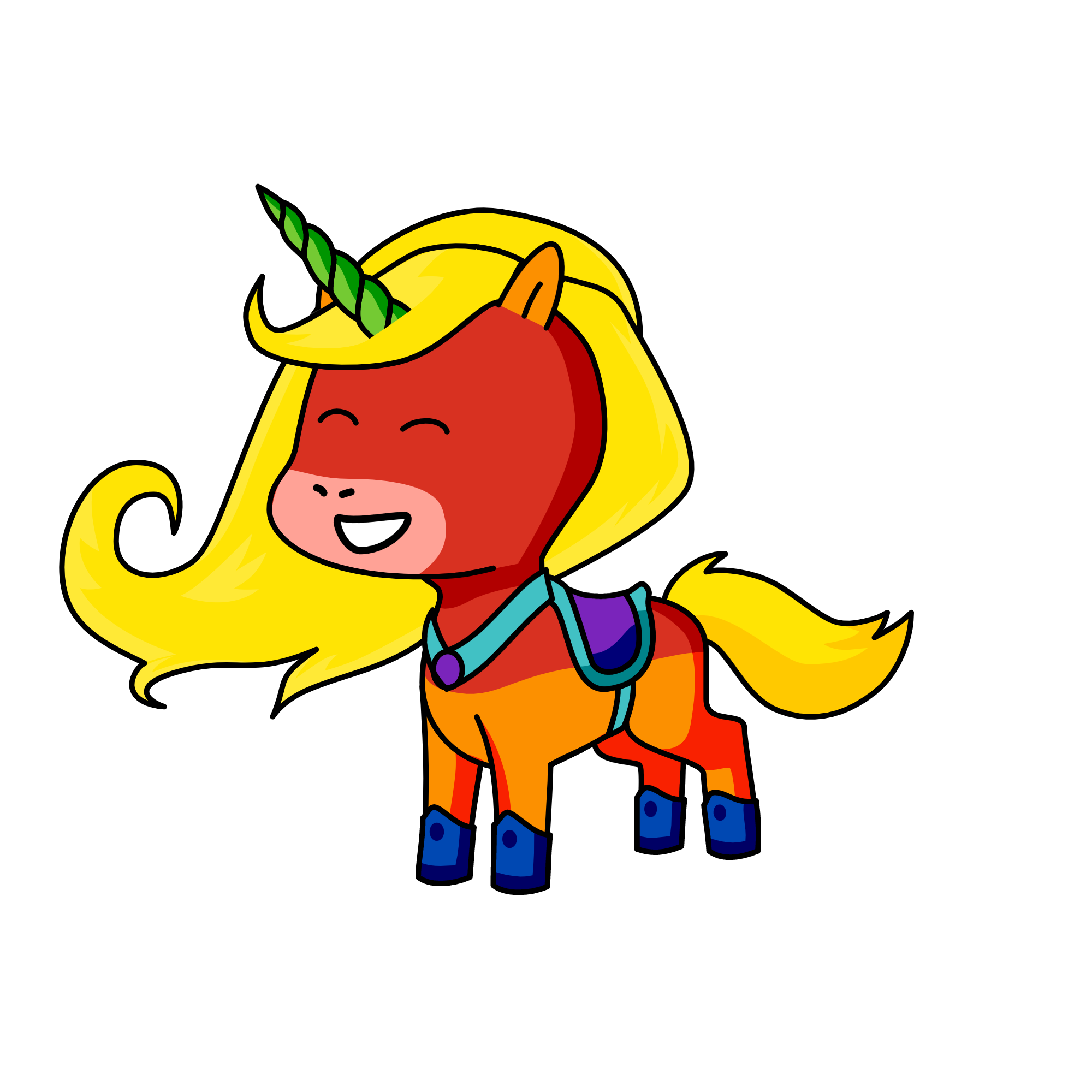 Rainbow, the unicorn