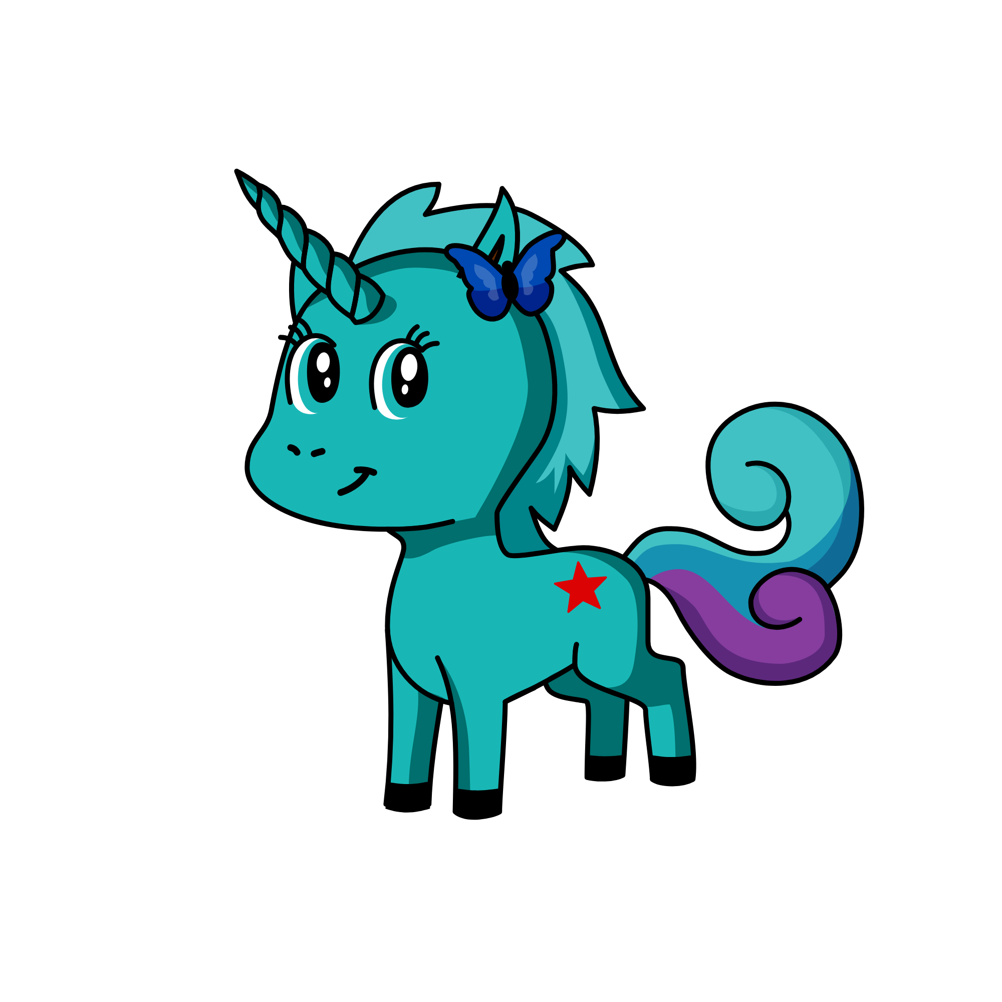 turquise, the unicorn