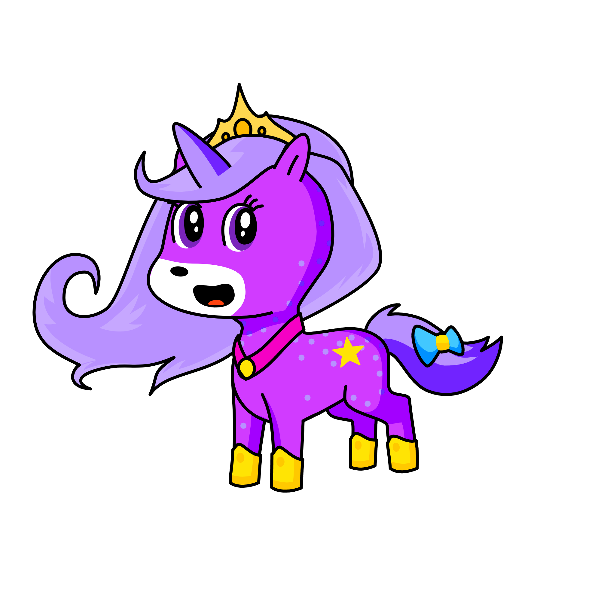 Luna ponnytail, the unicorn