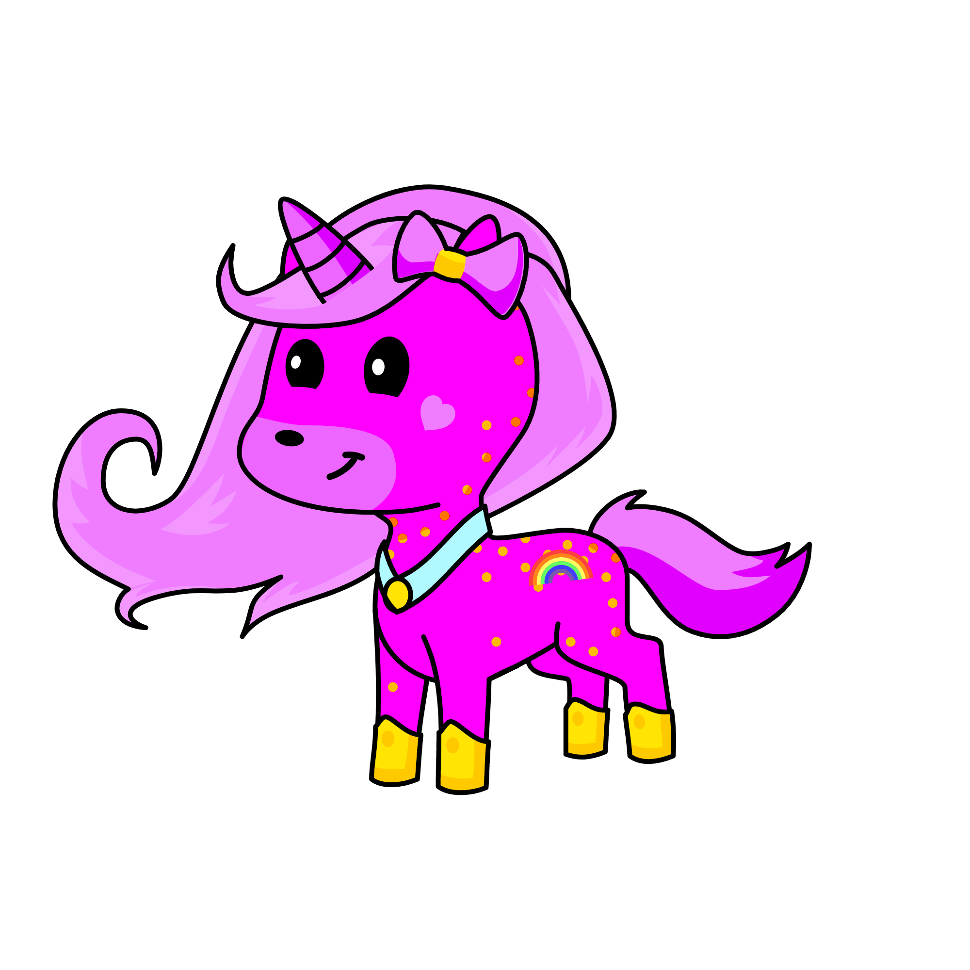 Rainbow, the unicorn