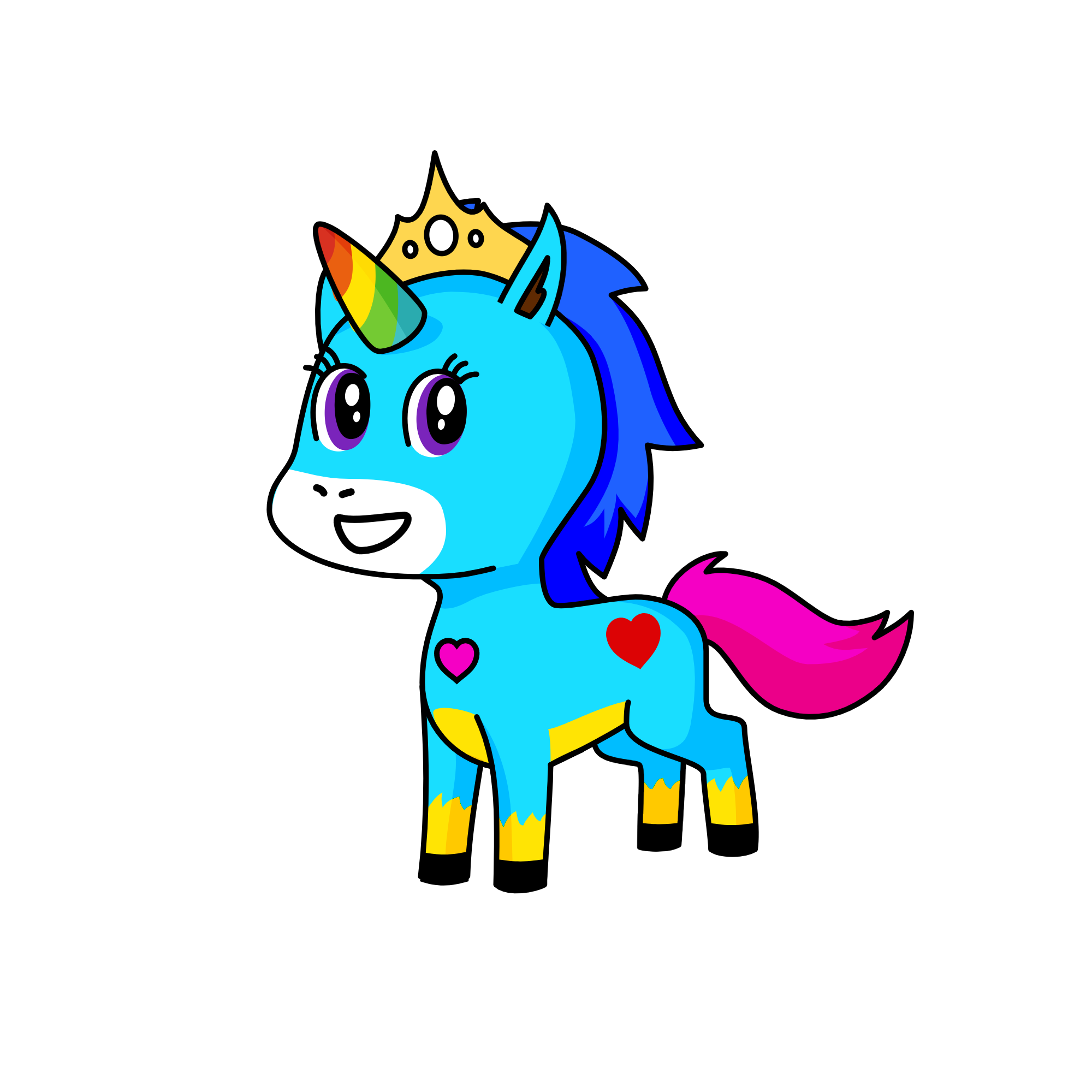 Rainbow Uniccorns, the unicorn
