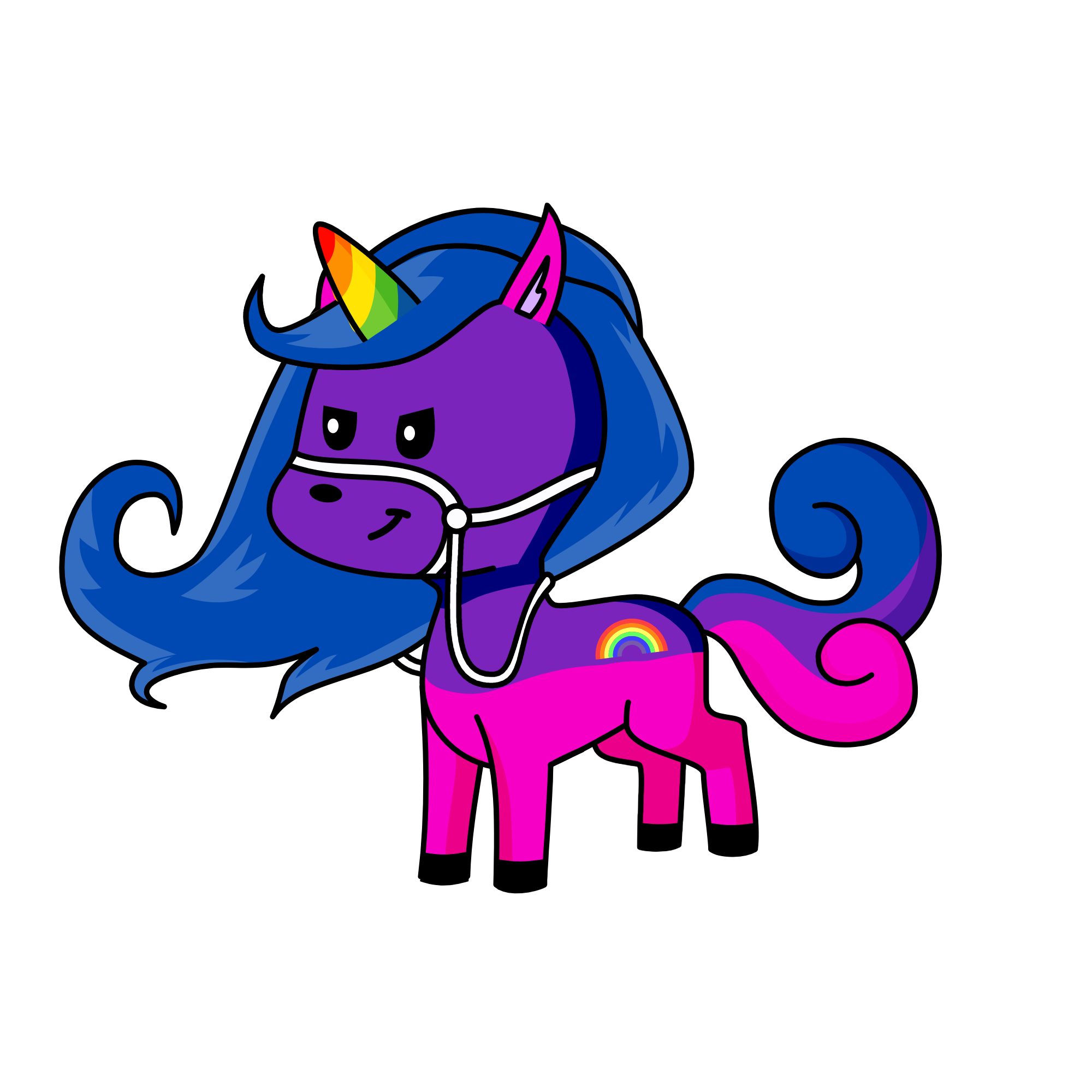 Rainbow, the unicorn