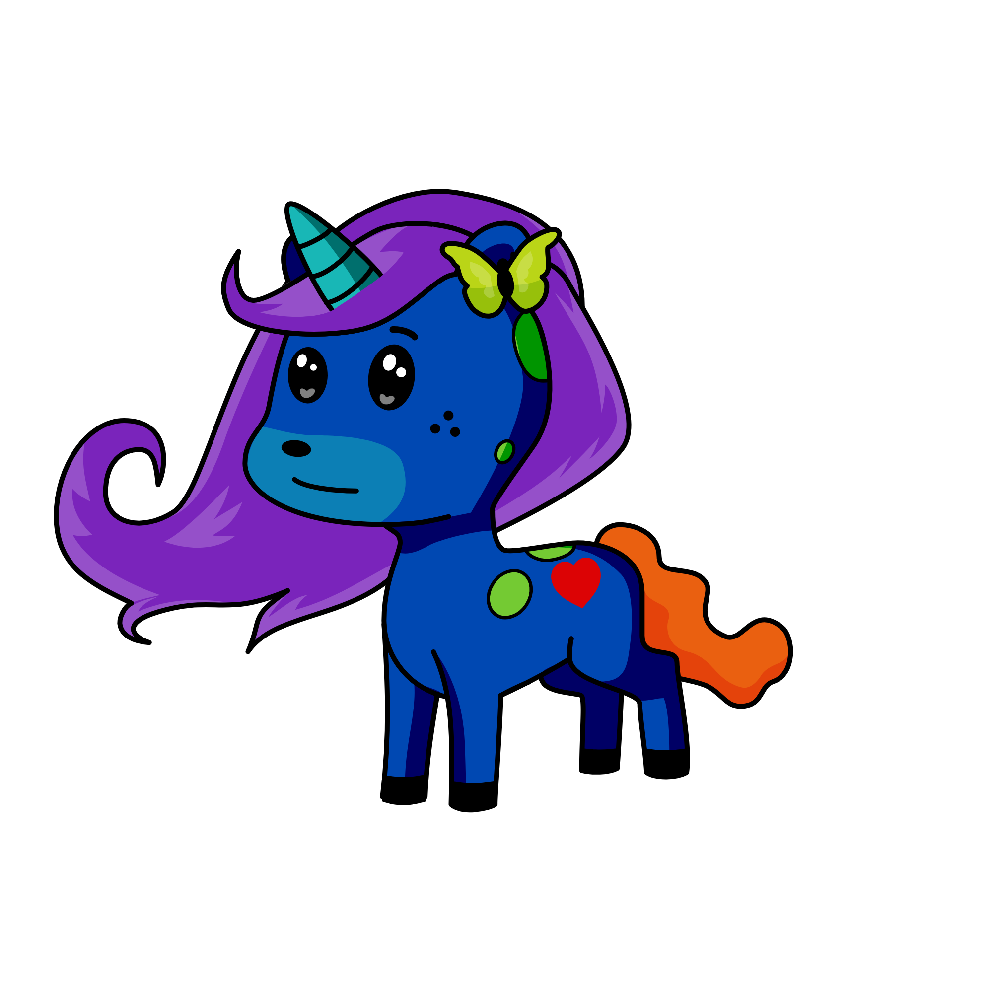 Cute, the unicorn