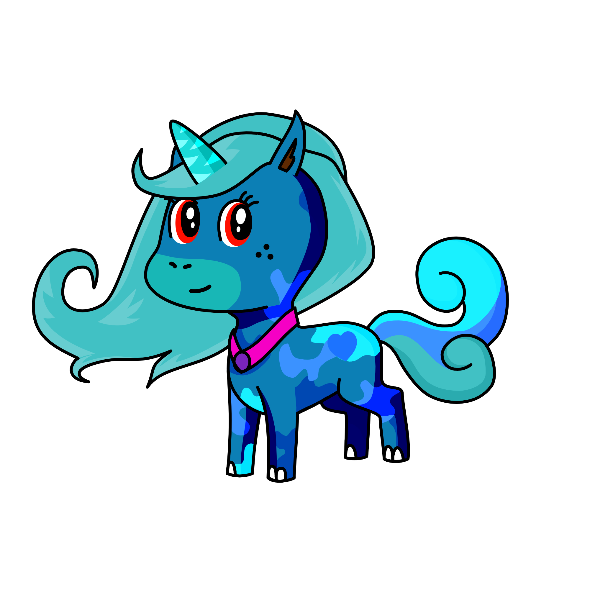 Bluie, the unicorn