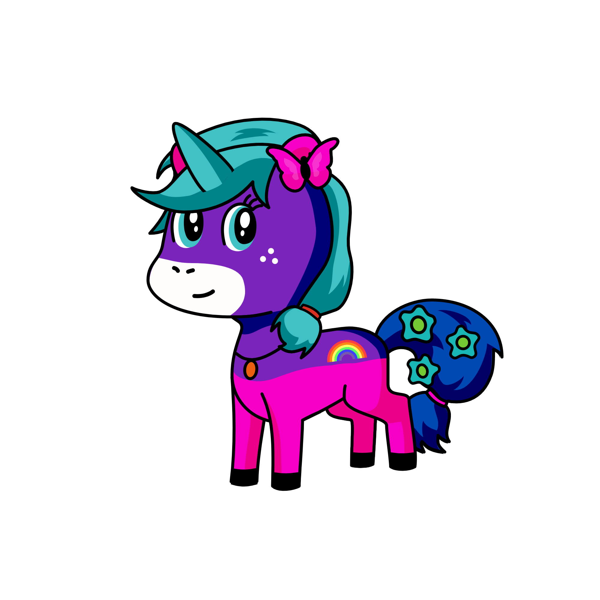 Rainbow, the unicorn