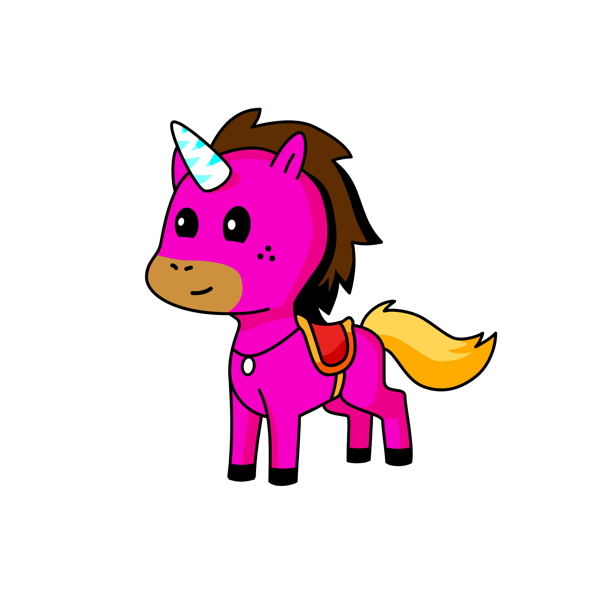 Teal, the unicorn
