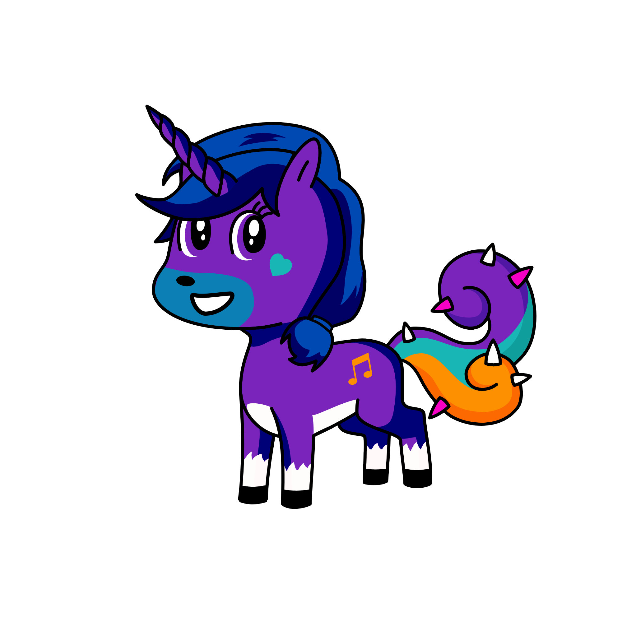 Goldiepurple, the unicorn