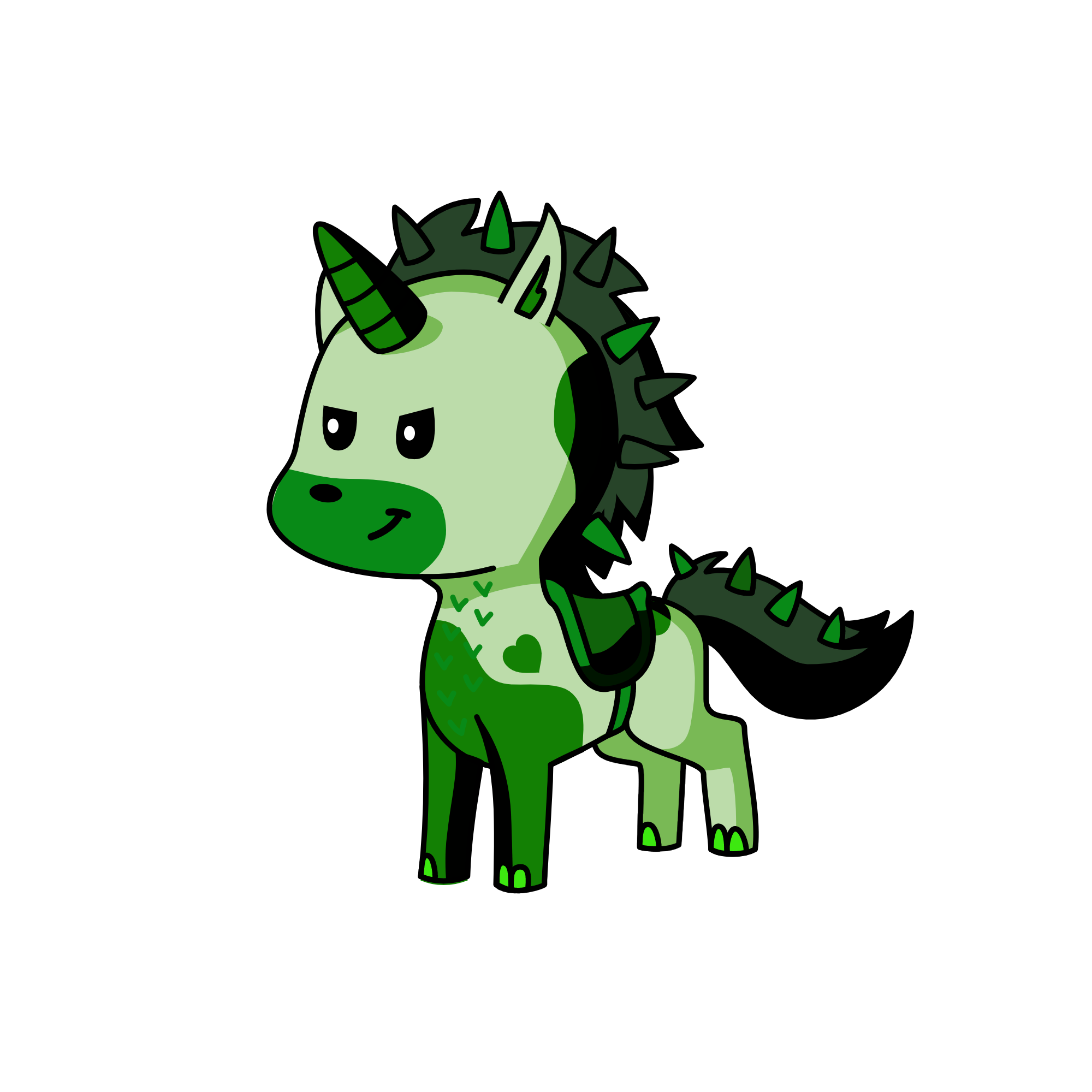 Dragon, the unicorn