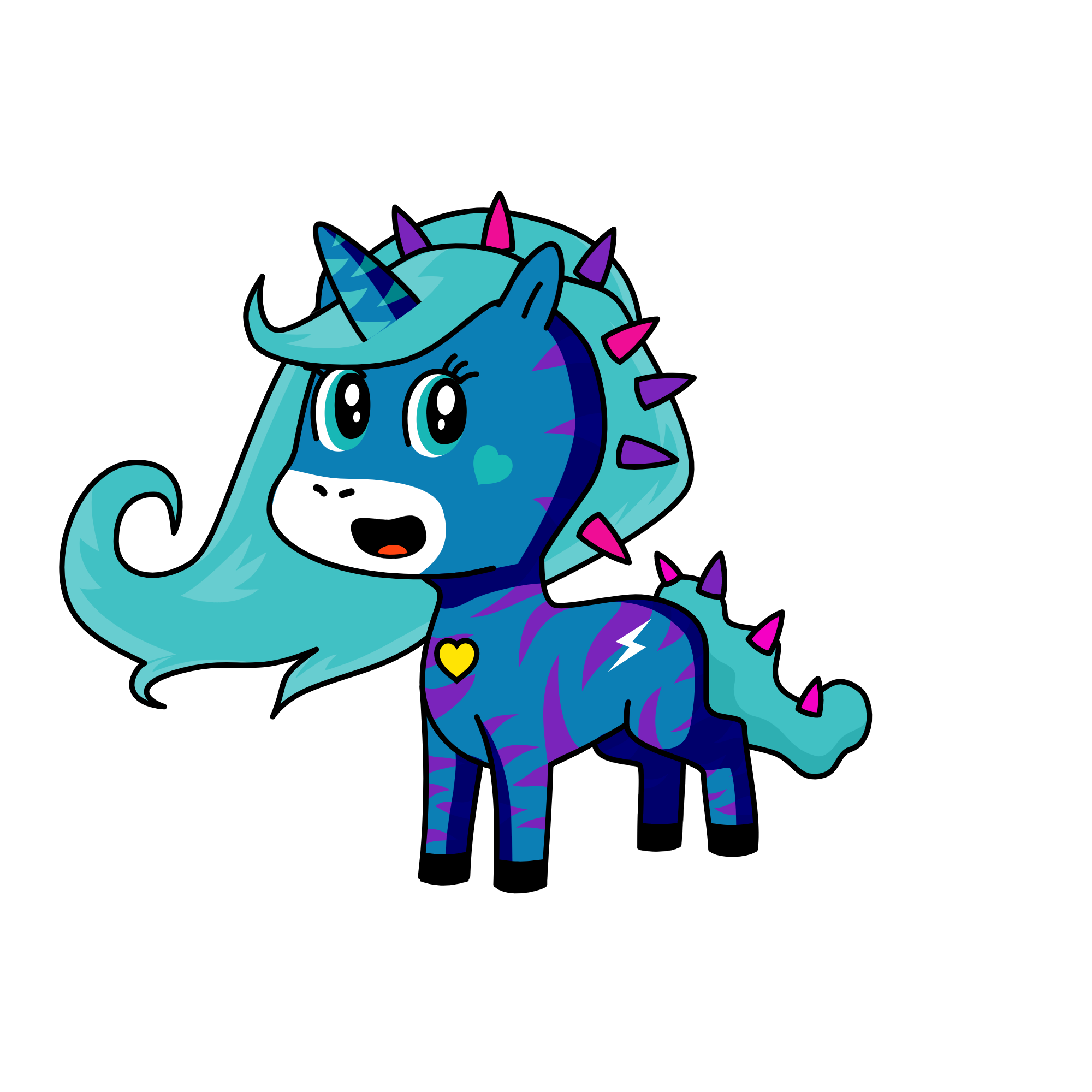 spiky, the unicorn