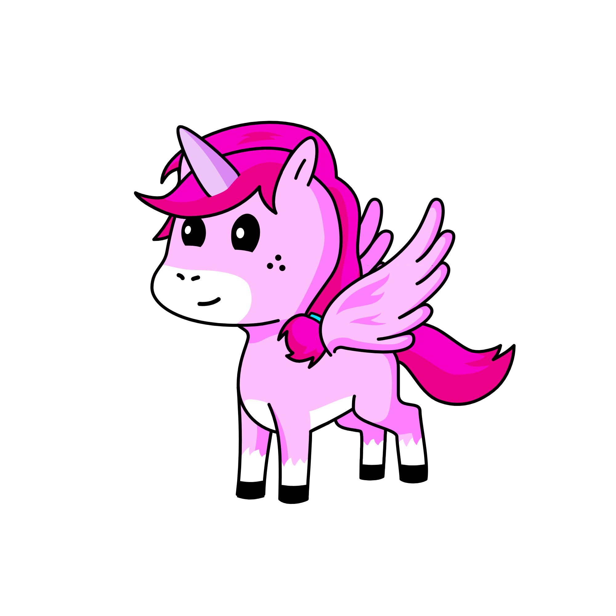 Pink, the unicorn