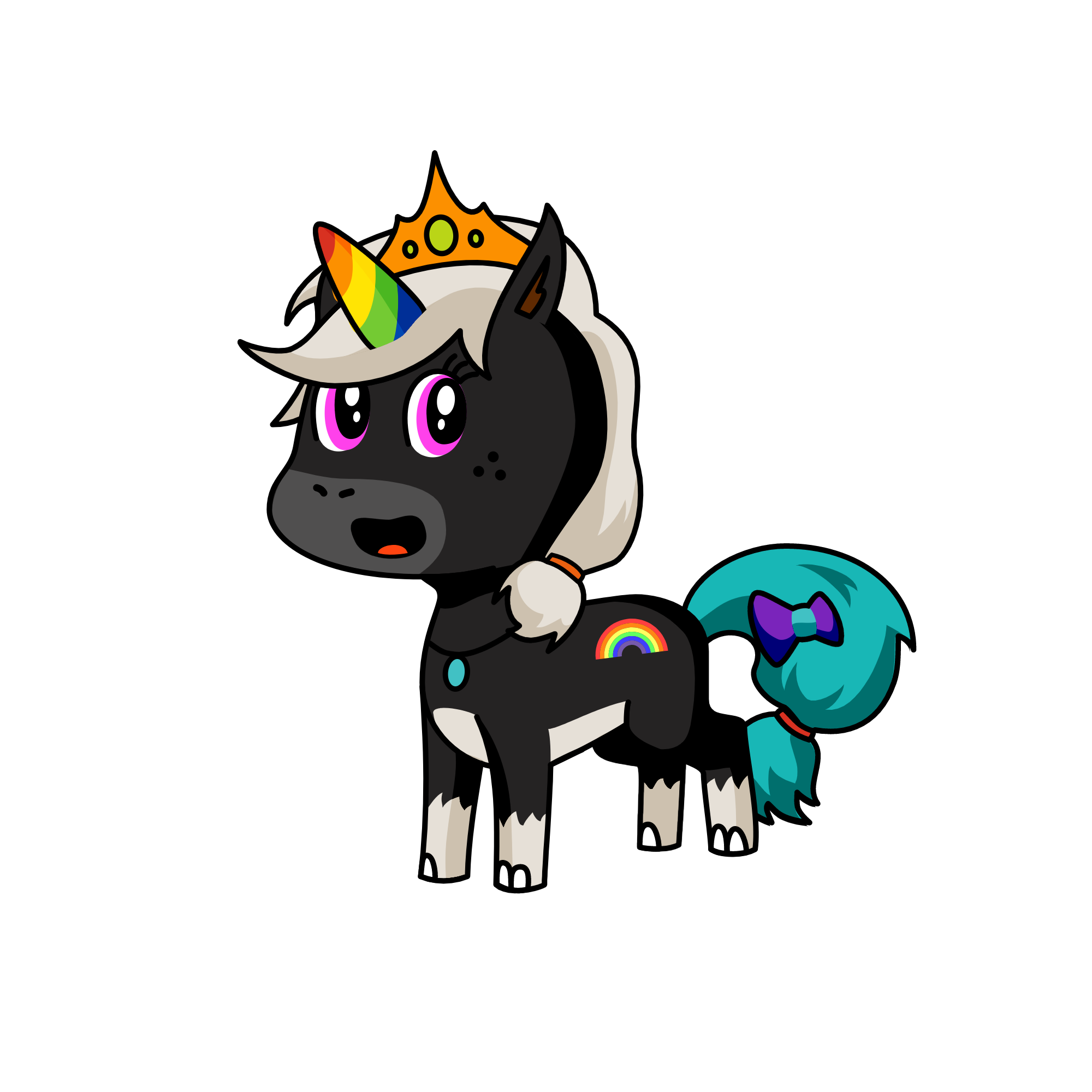 black crown, the unicorn