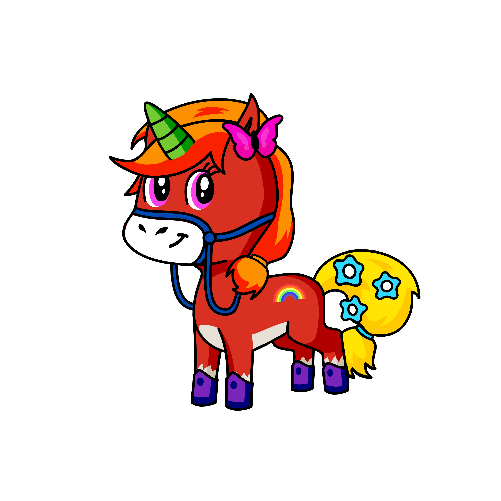 Rainbow, the unicorn