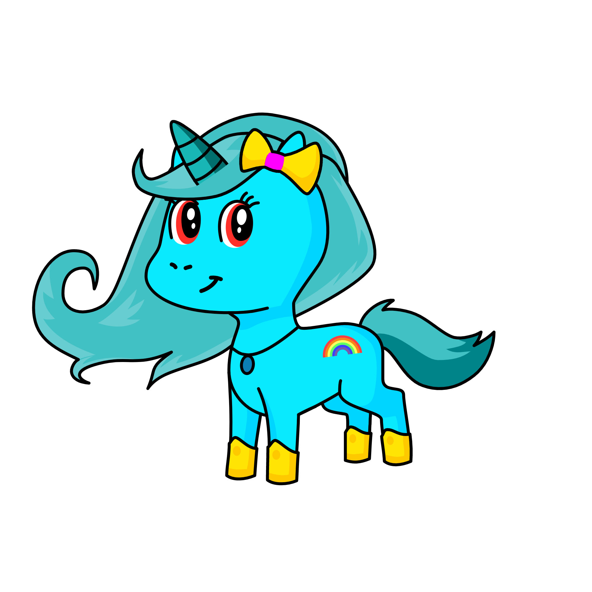 Rainbow dash, the unicorn