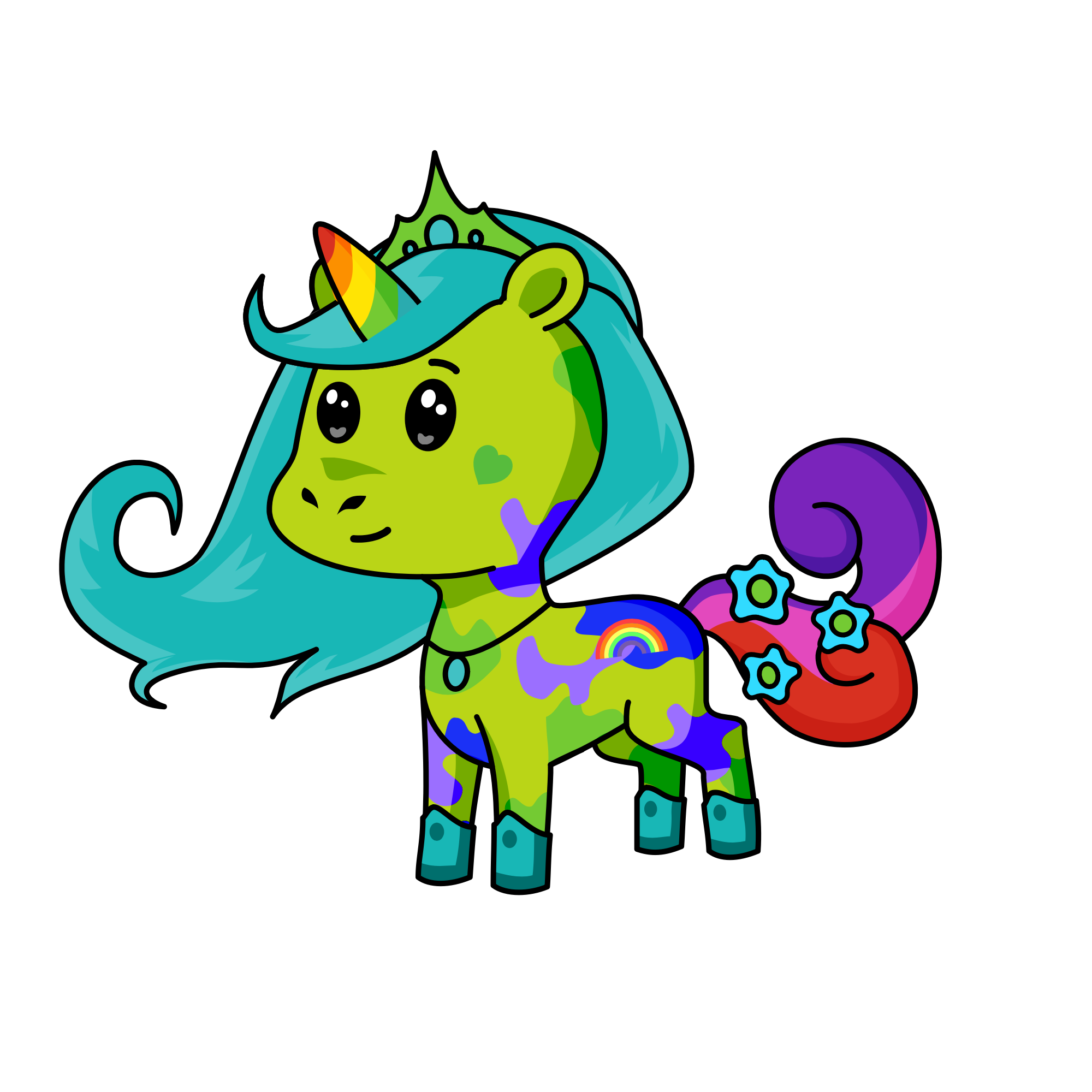 Rainbow , the unicorn