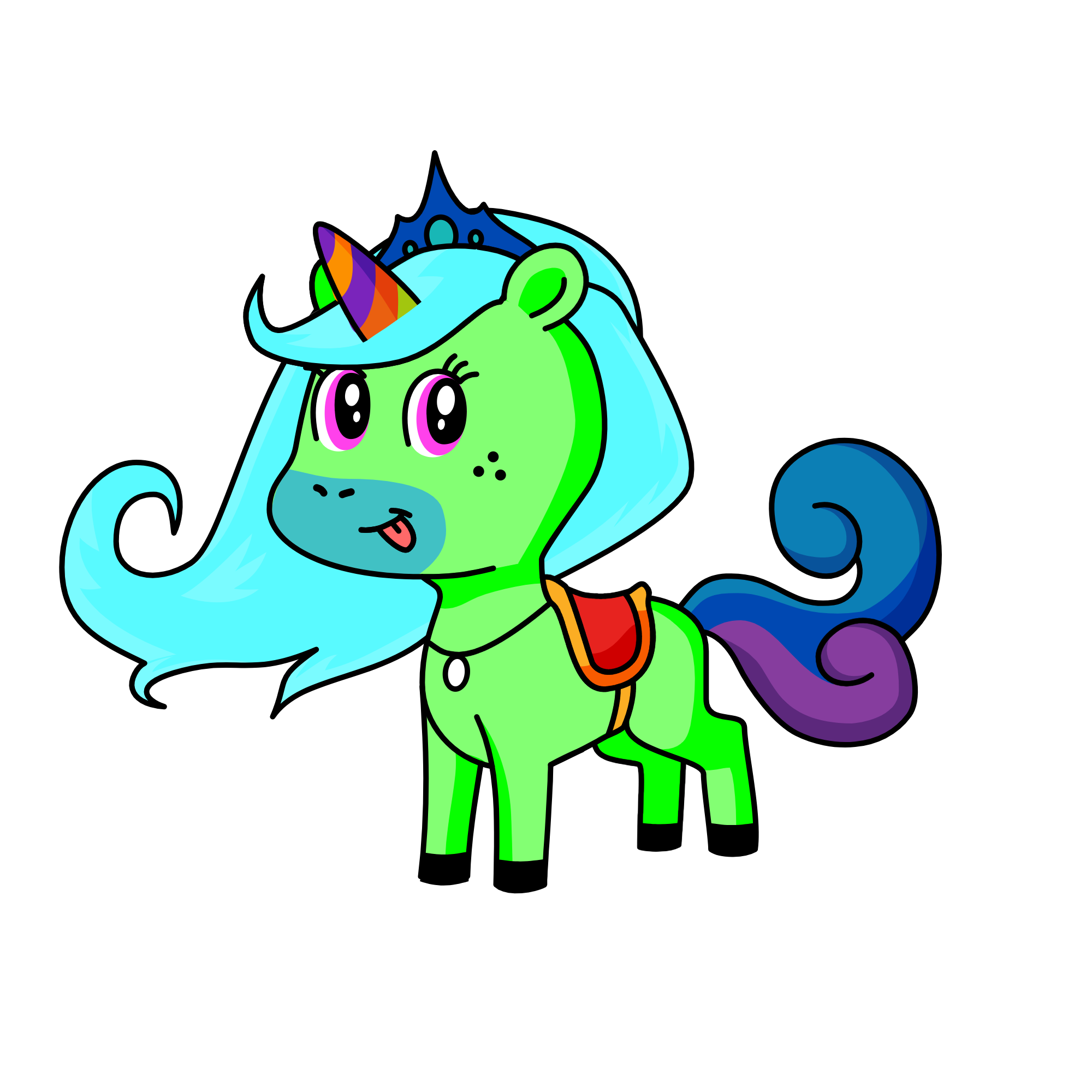 THE ALIEN UNICORN, the unicorn