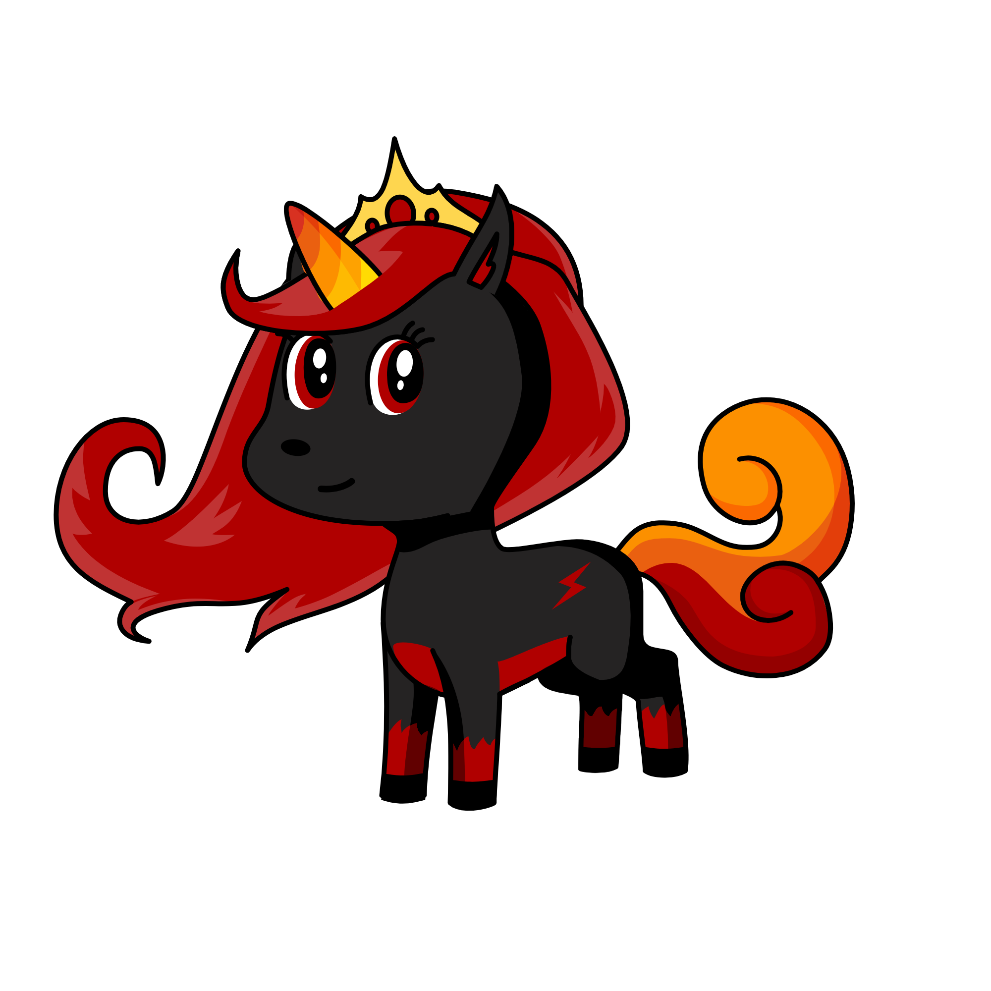 Lava Queen, the unicorn