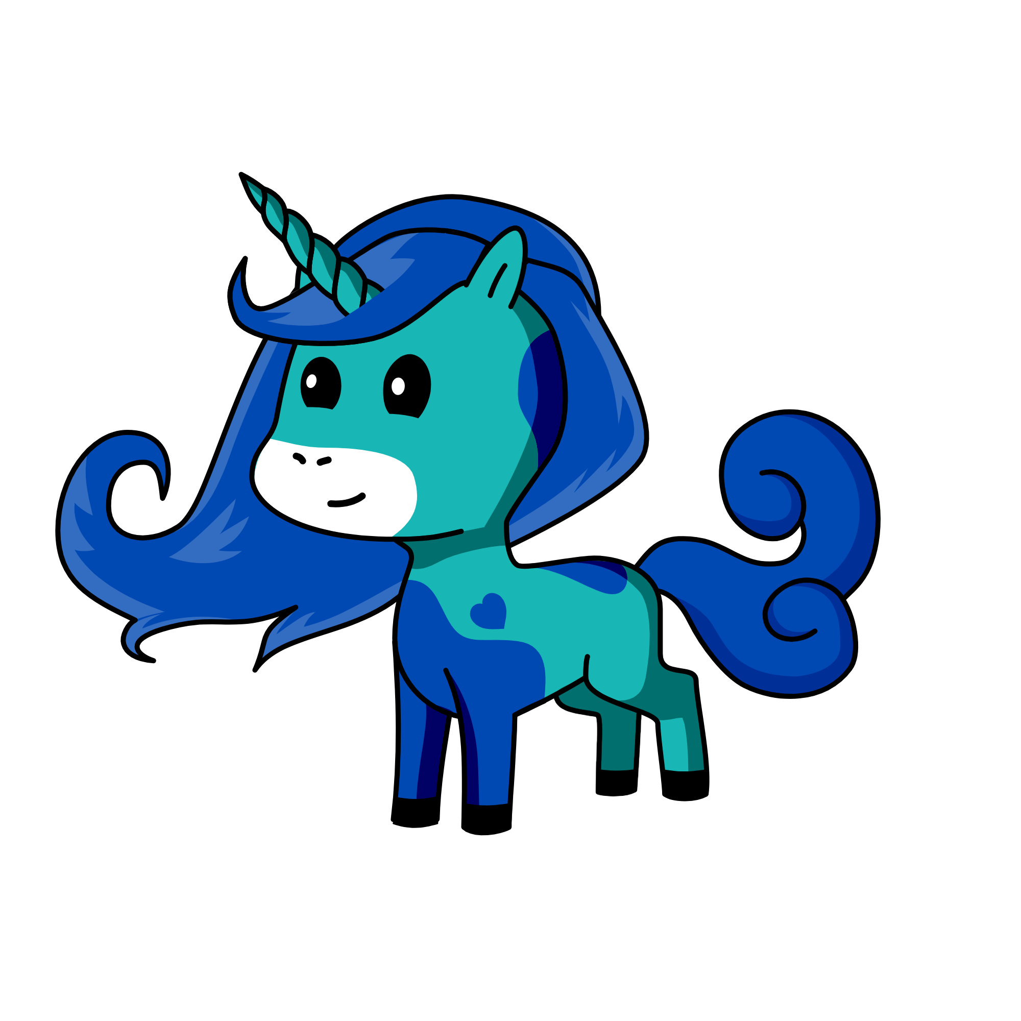 Bleu, the unicorn