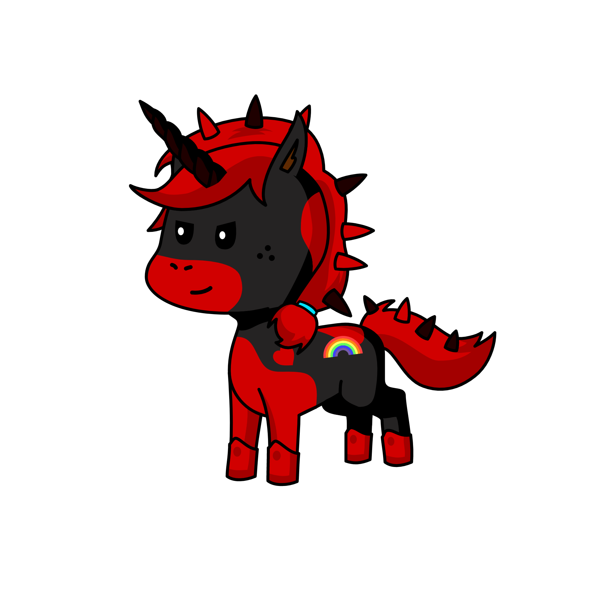red, the unicorn