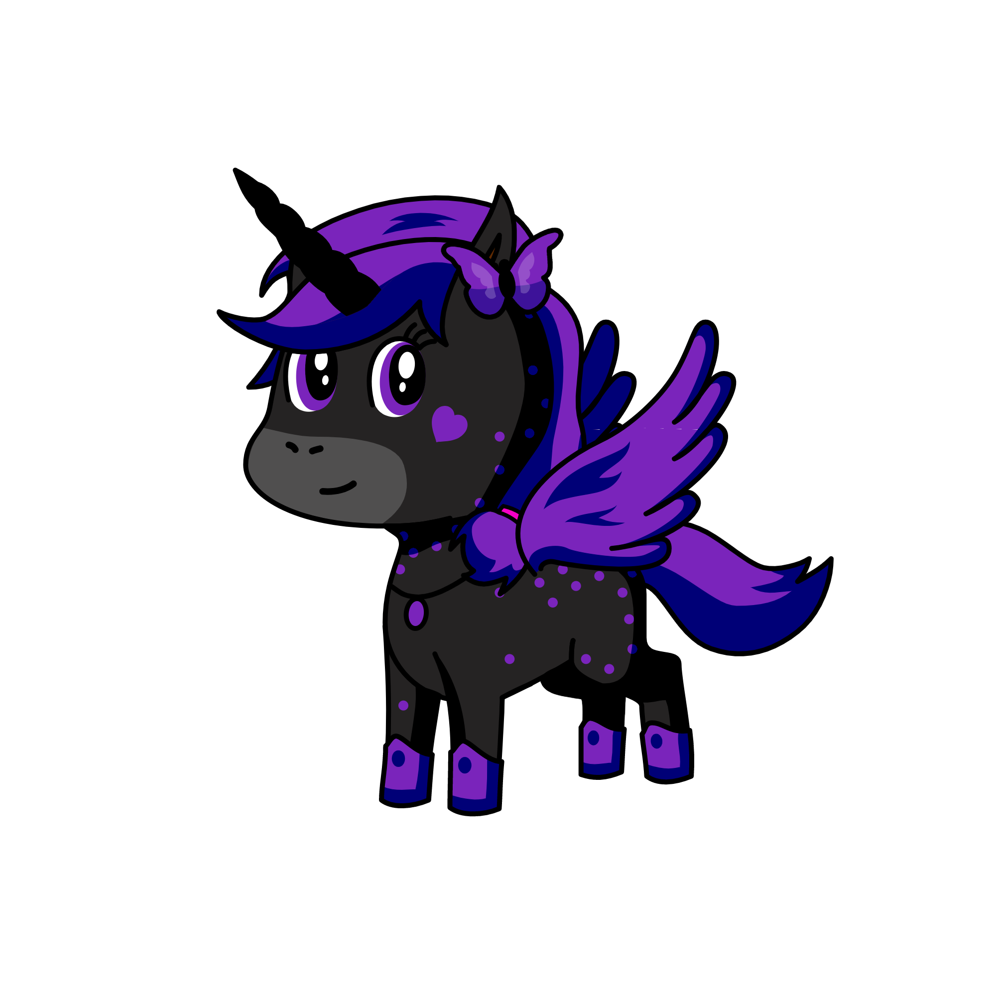 Violet, the unicorn