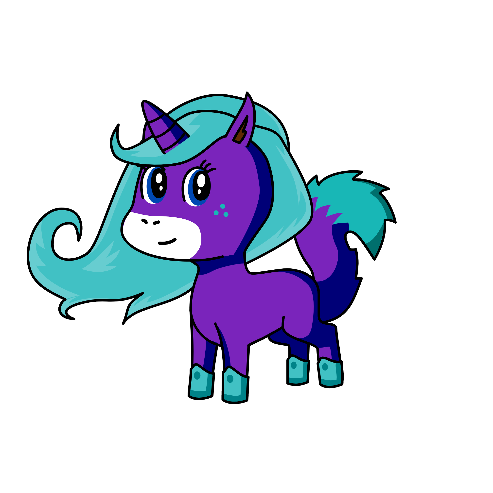 Water pony , the unicorn