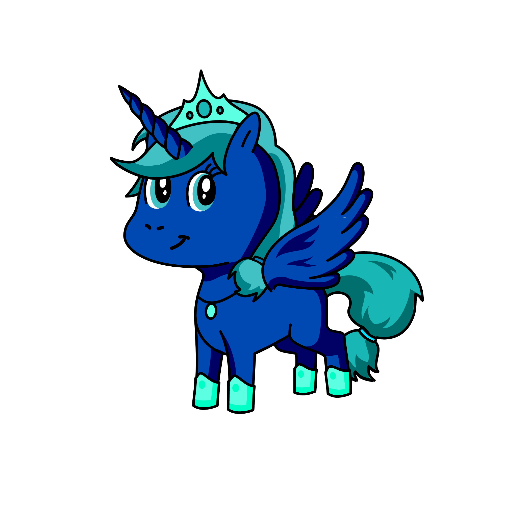 blue, the unicorn