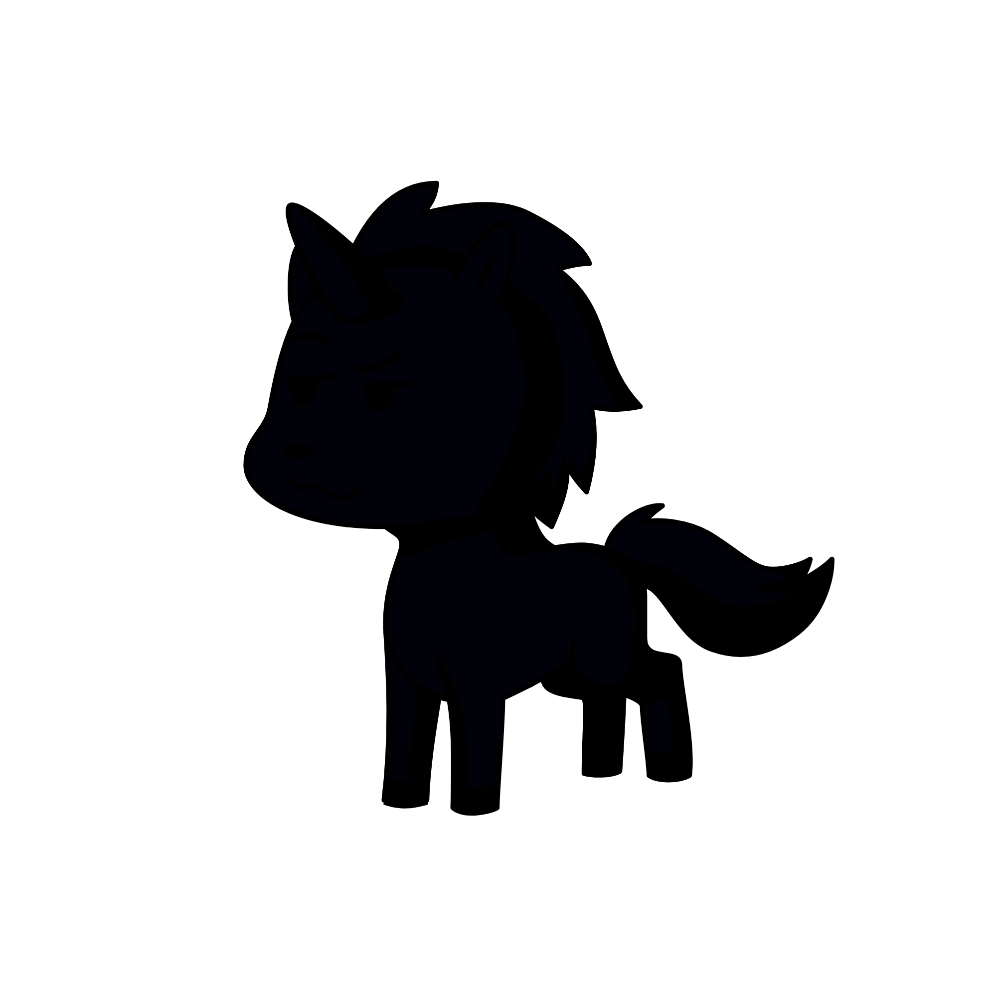 black, the unicorn