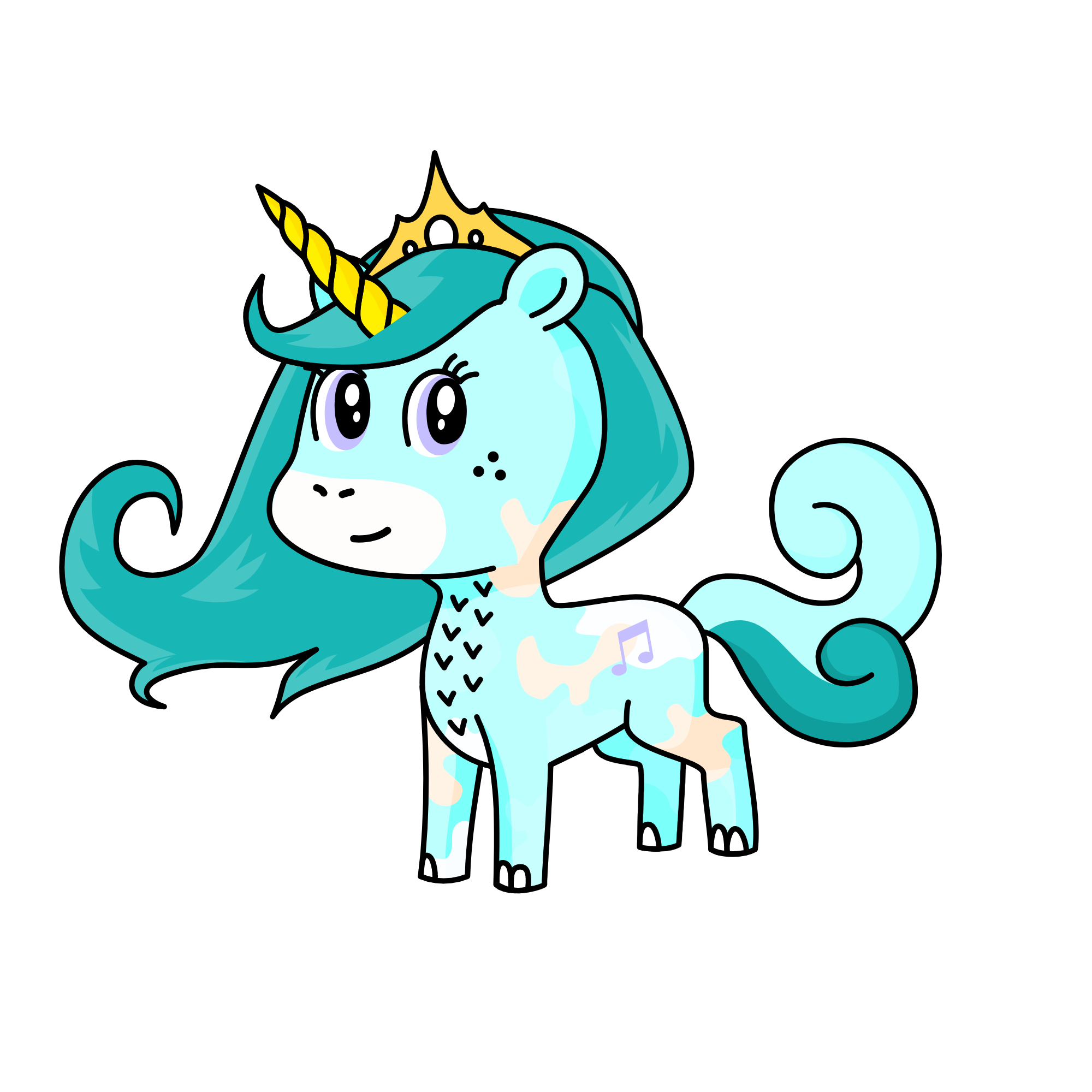 teal, the unicorn