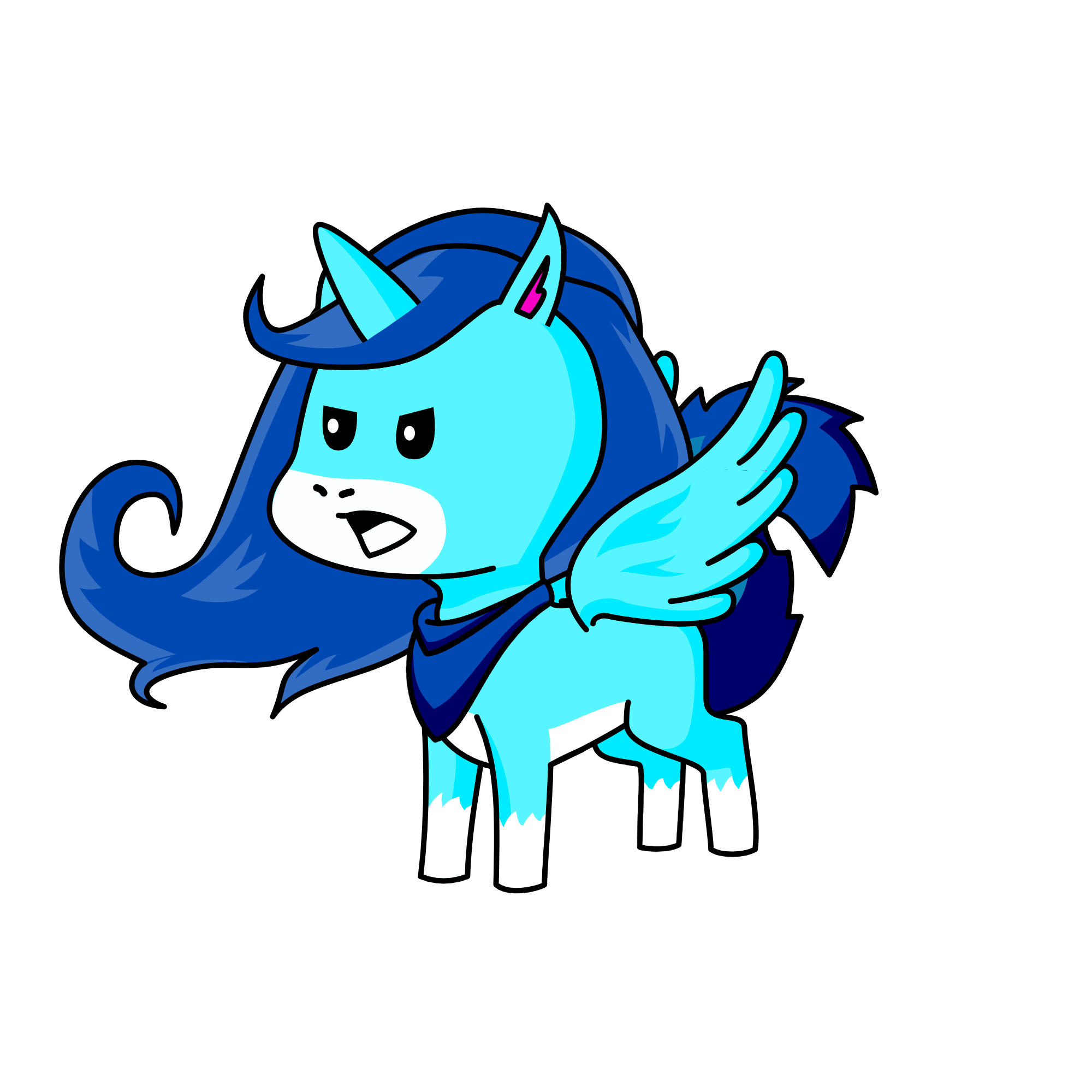 Wolf, the unicorn